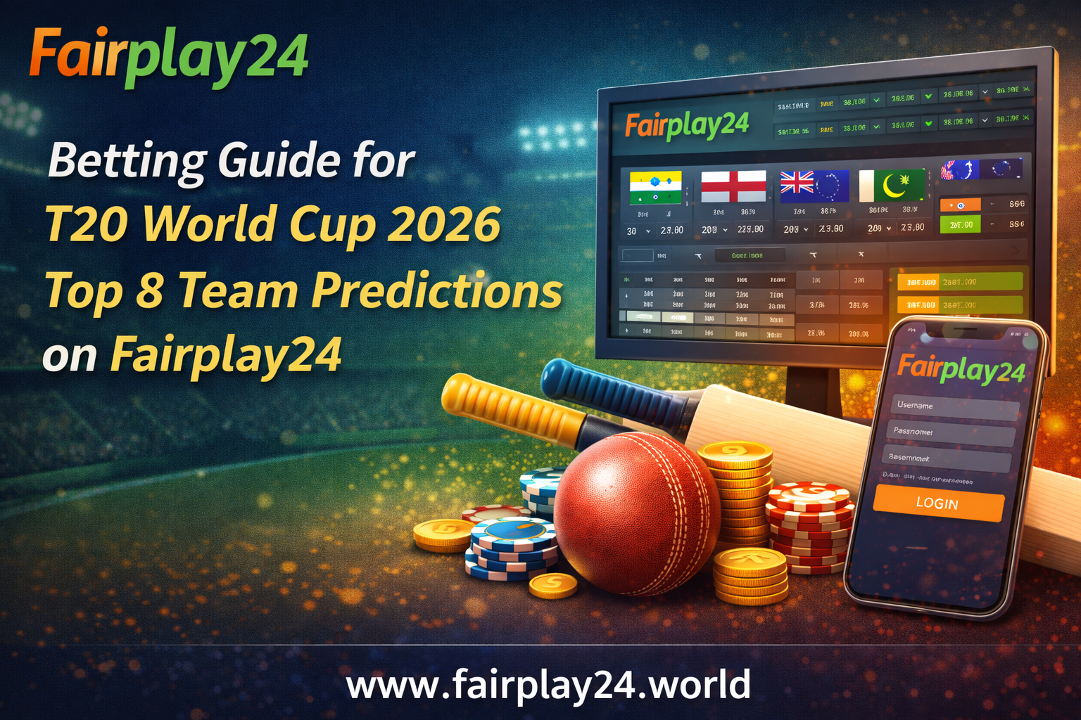 Betting Guide for T20 World Cup 2026 Top 8 Team Predictions on Fairplay24