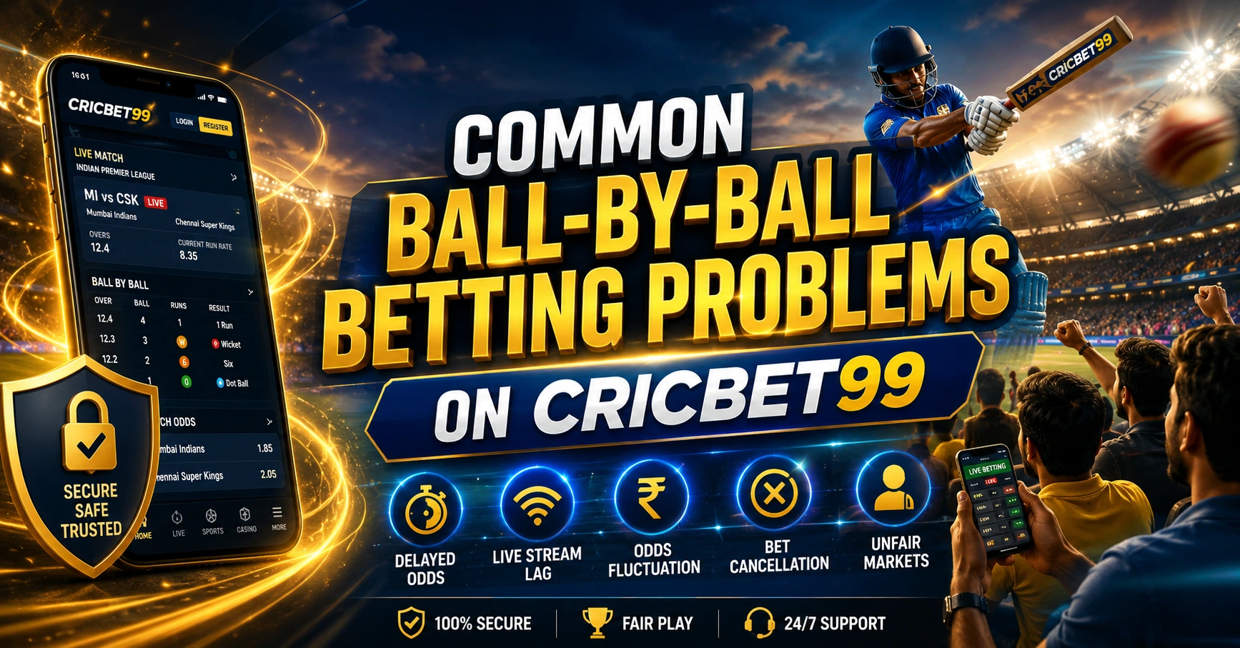 Common Ball-by-Ball Betting Problems on Cricbet99