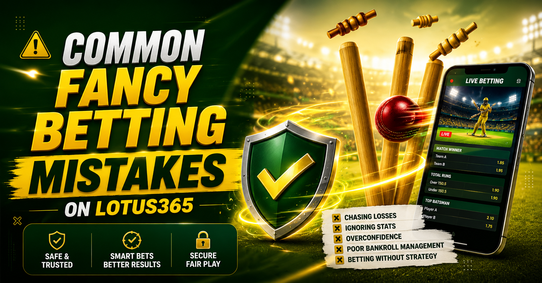 Common Fancy Betting Mistakes on Lotus365