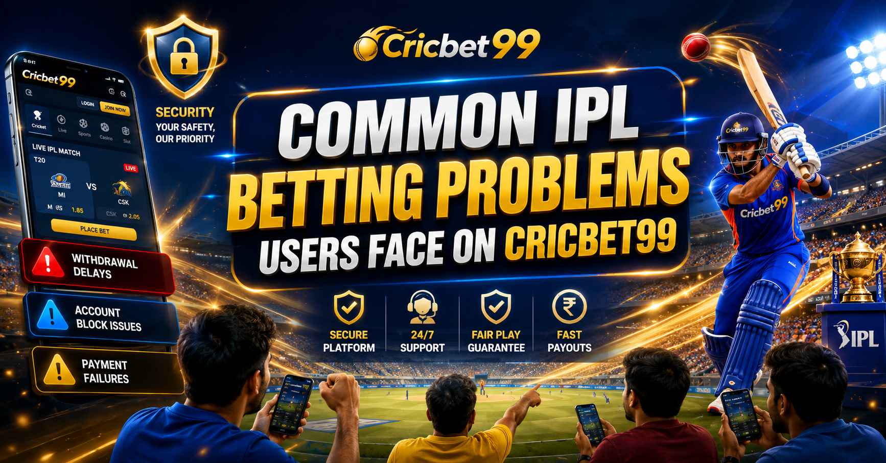 Common IPL Betting Problems Users Face on Cricbet99