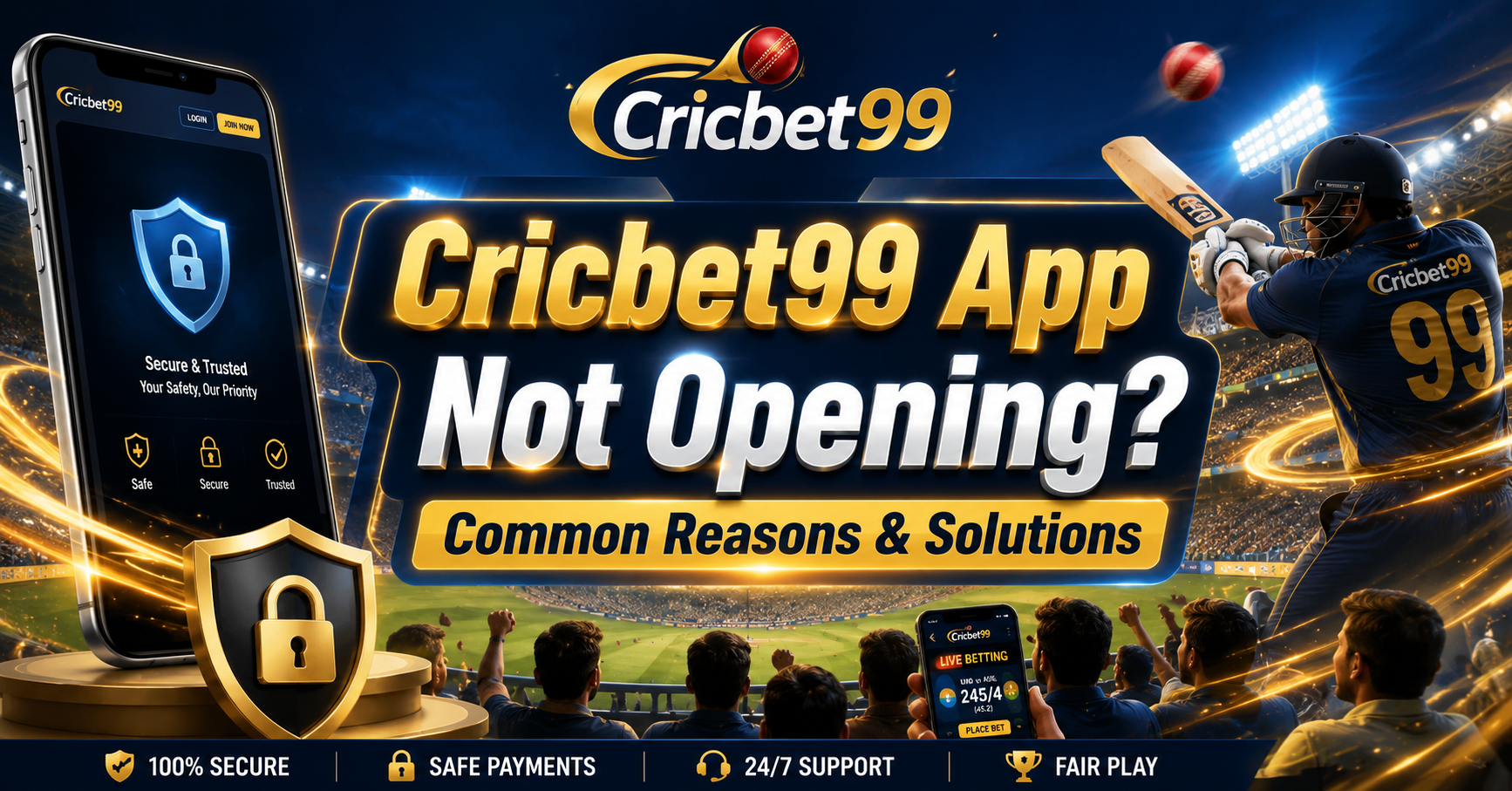 Cricbet99 App Not Opening? Common Reasons & Solutions