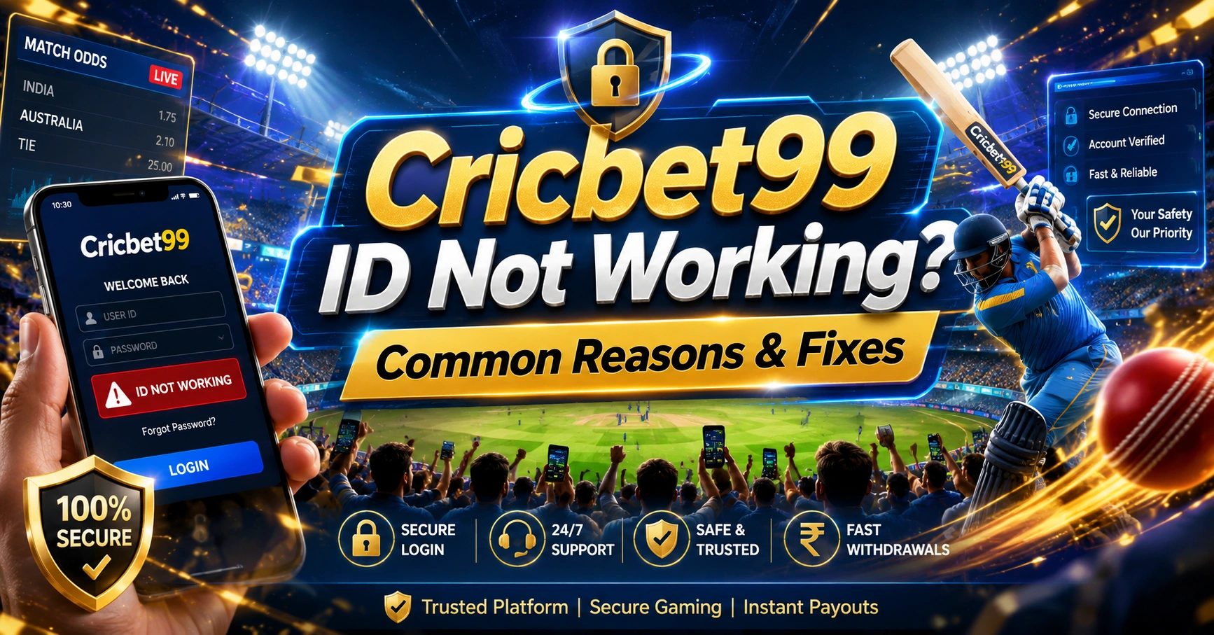 Cricbet99 ID Not Working? Common Reasons & Fixes