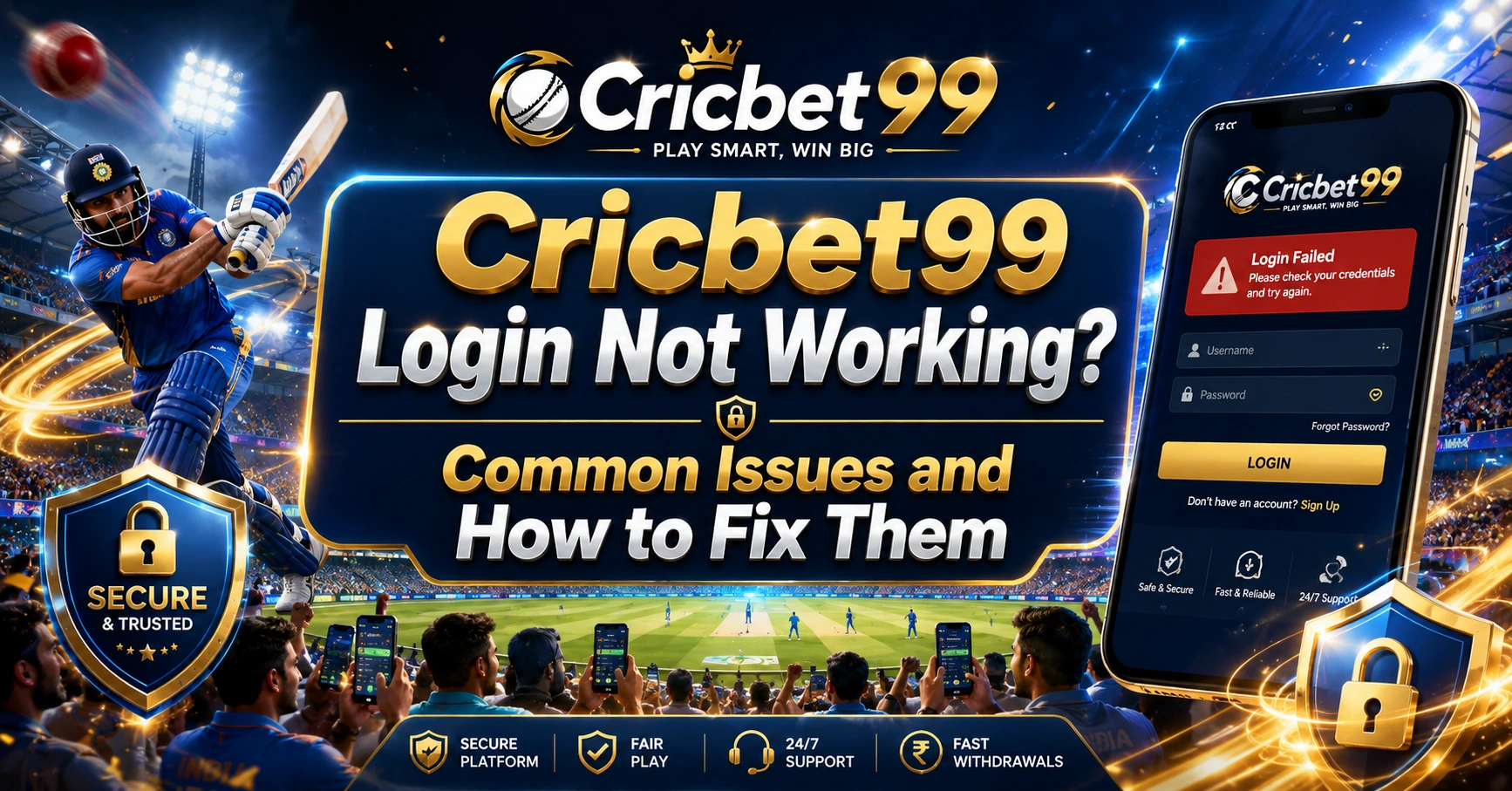 Cricbet99 Login Not Working? Common Issues and How to Fix Them
