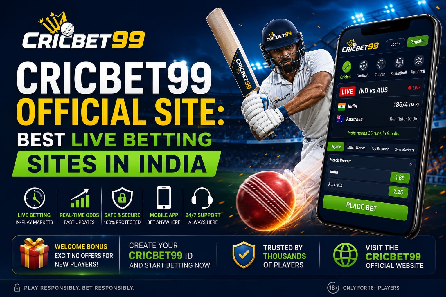 Cricbet99 Official Site: Best Live Betting Sites in India