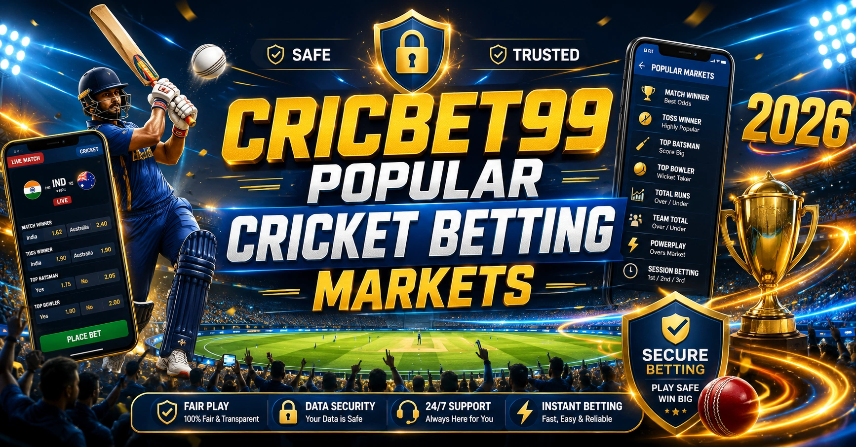 Cricbet99 Popular Cricket Betting Markets