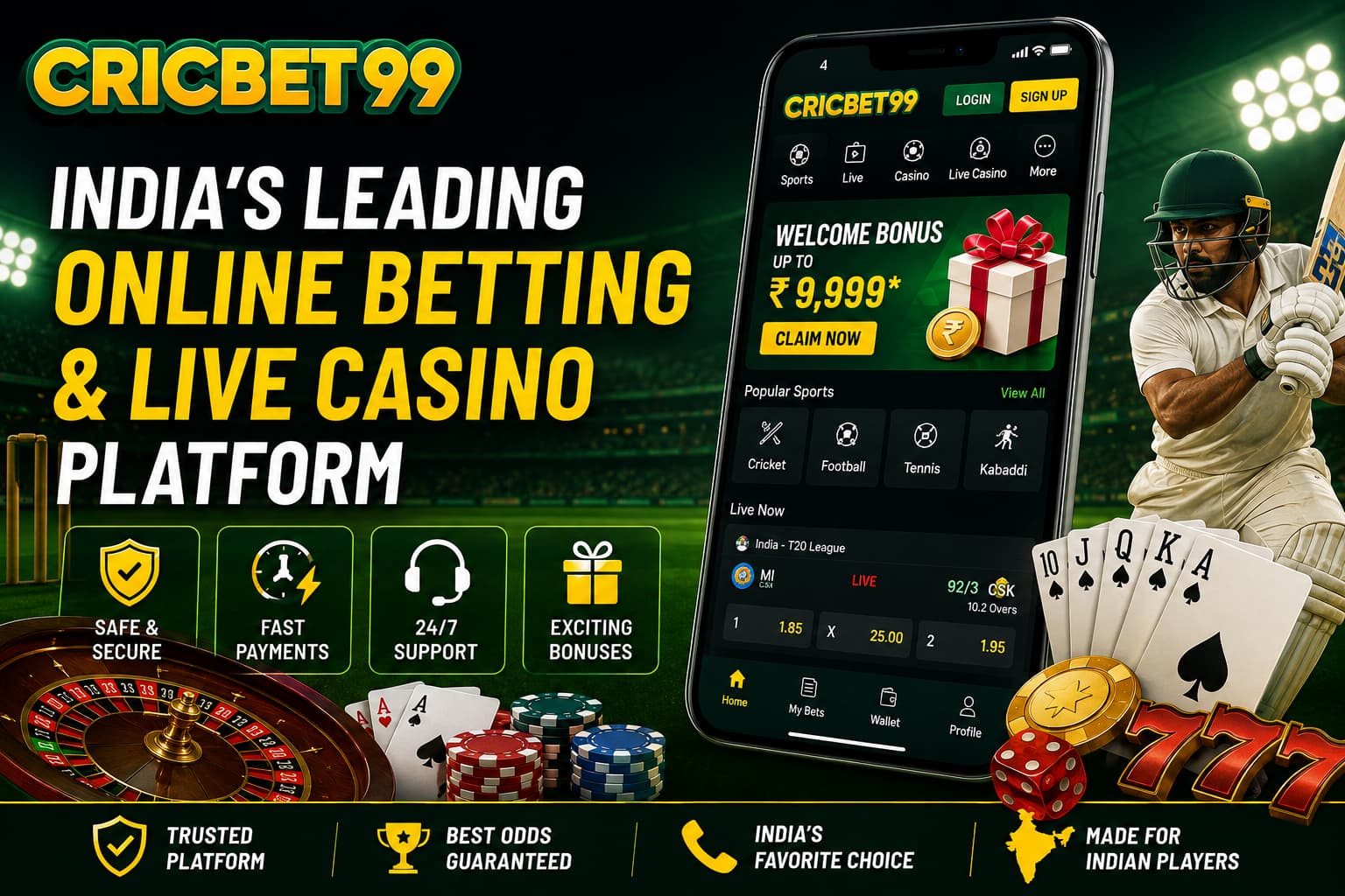 Cricbet99 – India’s Leading Online Betting and Live Casino Platform