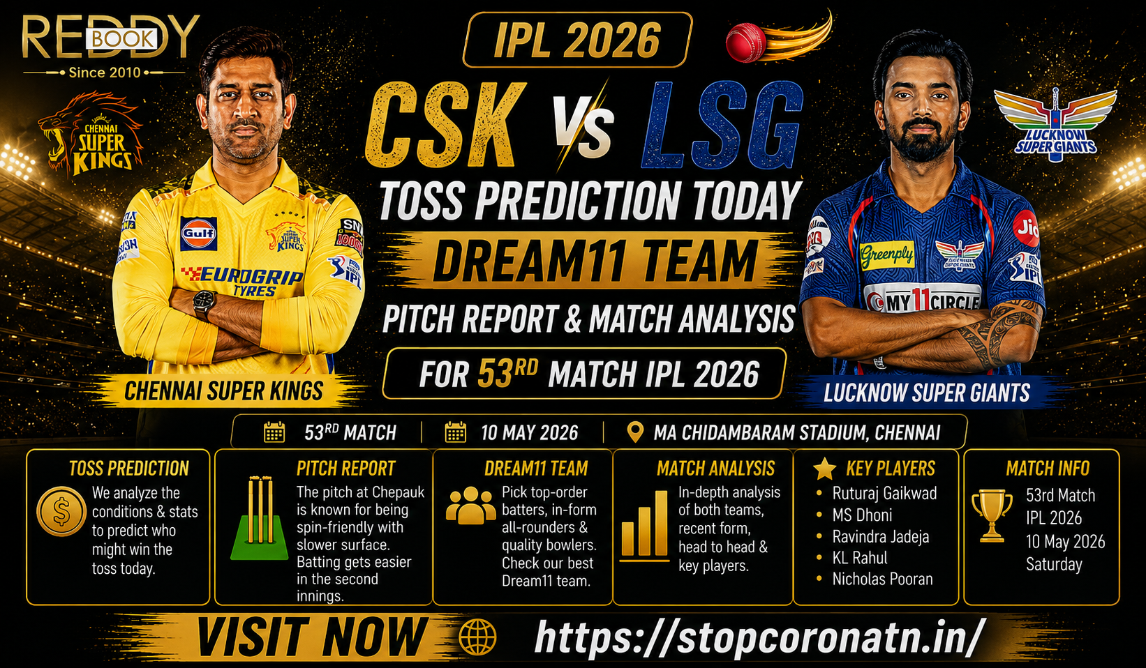 CSK vs LSG Toss Prediction Today – Dream11 Team