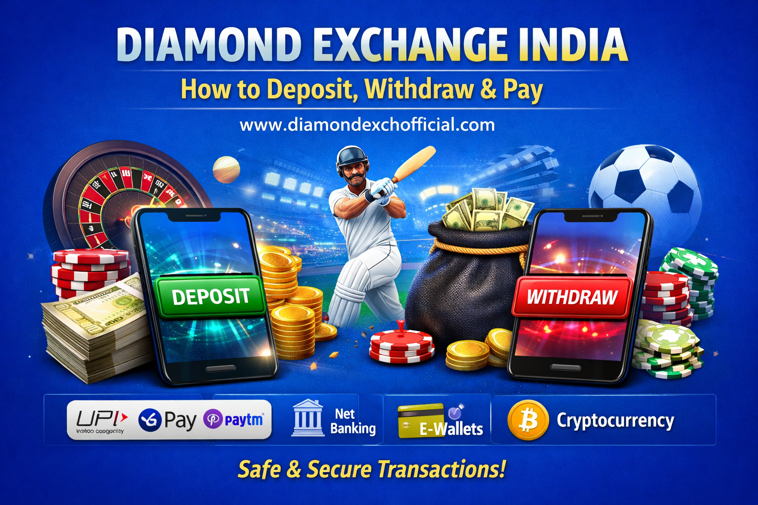 Diamond Exchange India How to Deposit  Withdraw & Pay