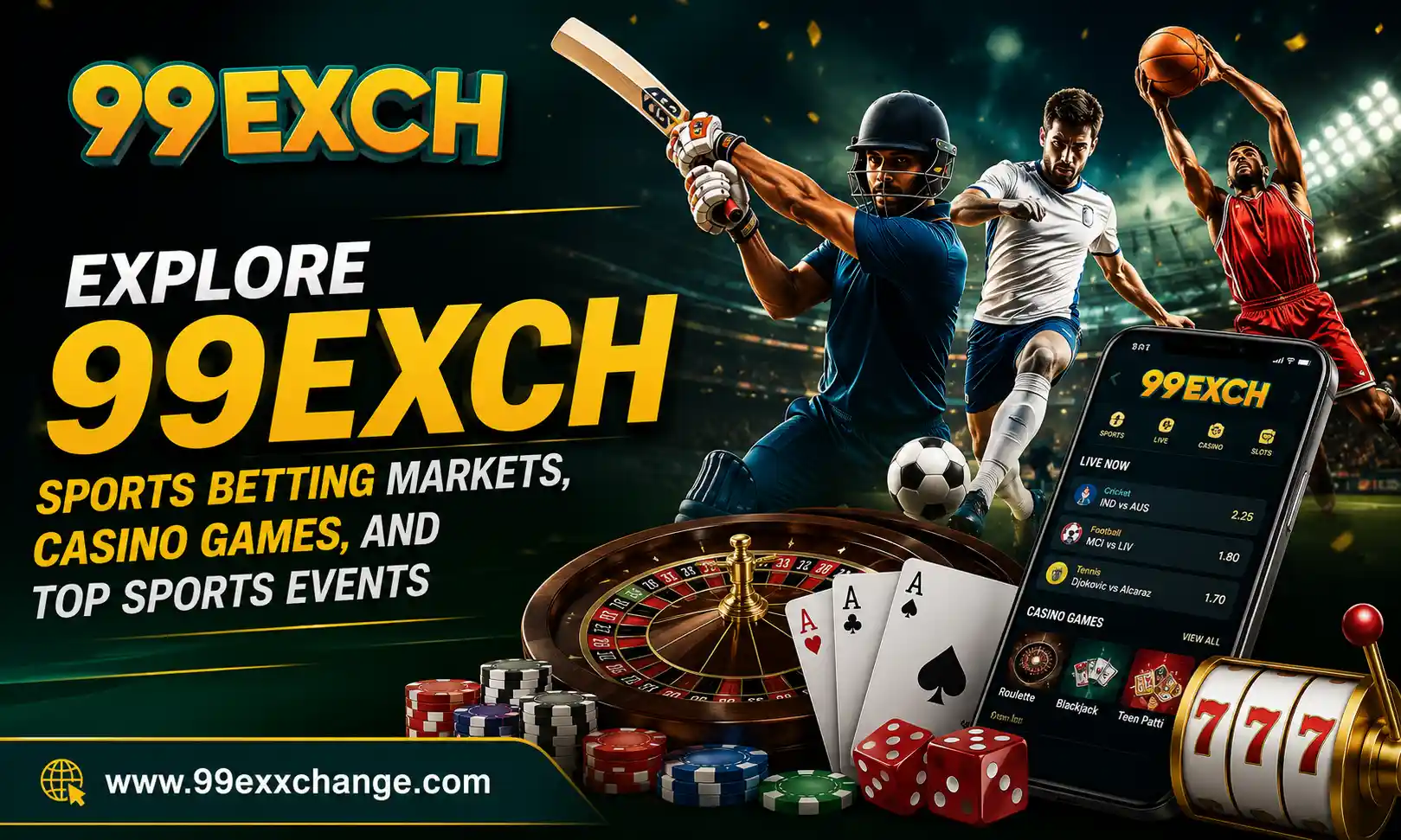 Explore 99Exch Sports Betting Markets, Casino Games, and Top Sports Events