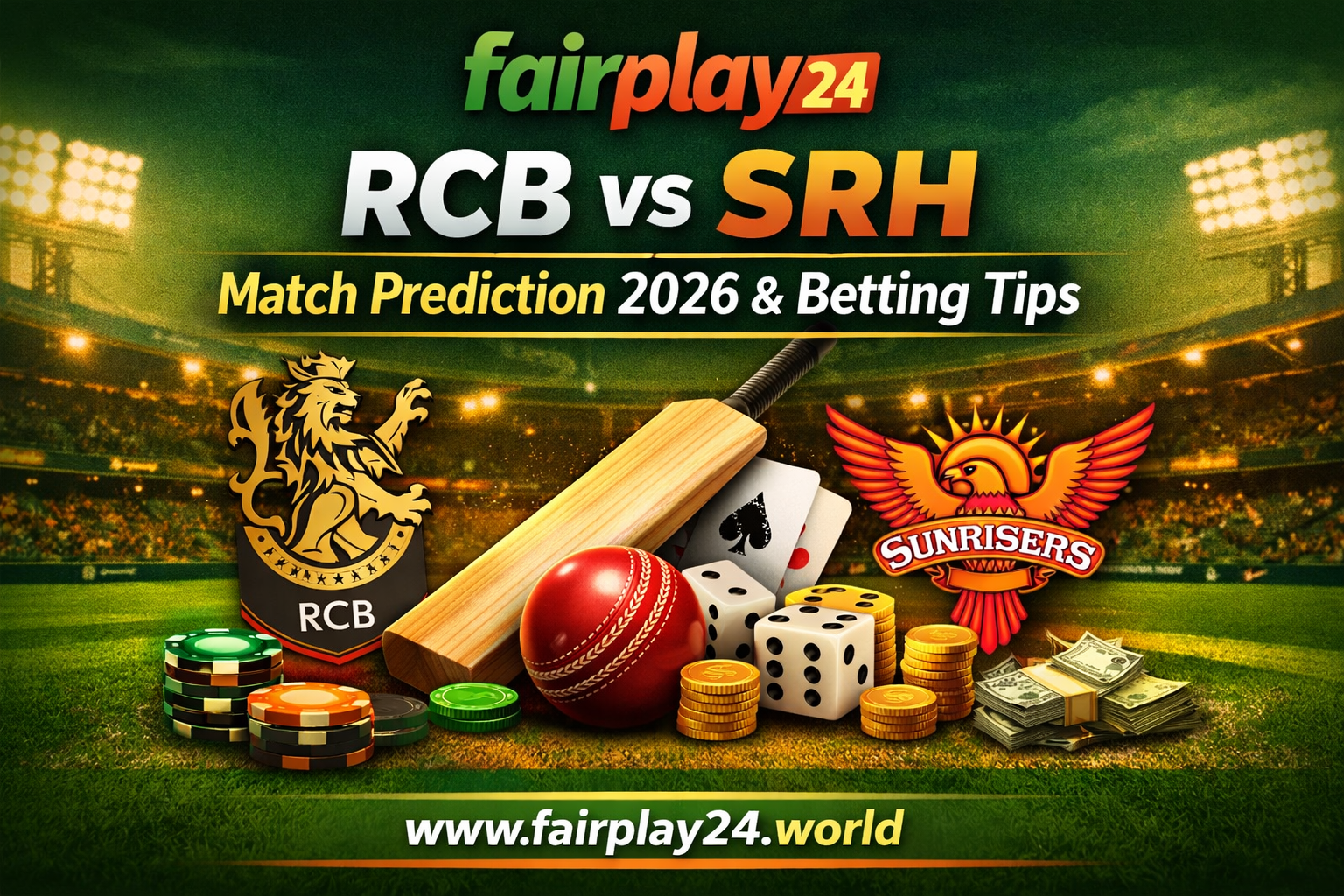 Fairplay24 RCB vs SRH Match Prediction 2026 & Betting Tips