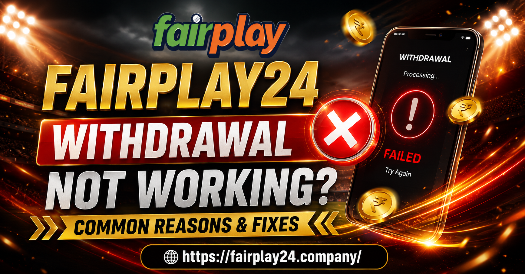 Fairplay24 Withdrawal Not Working? Common Reasons & Fixes