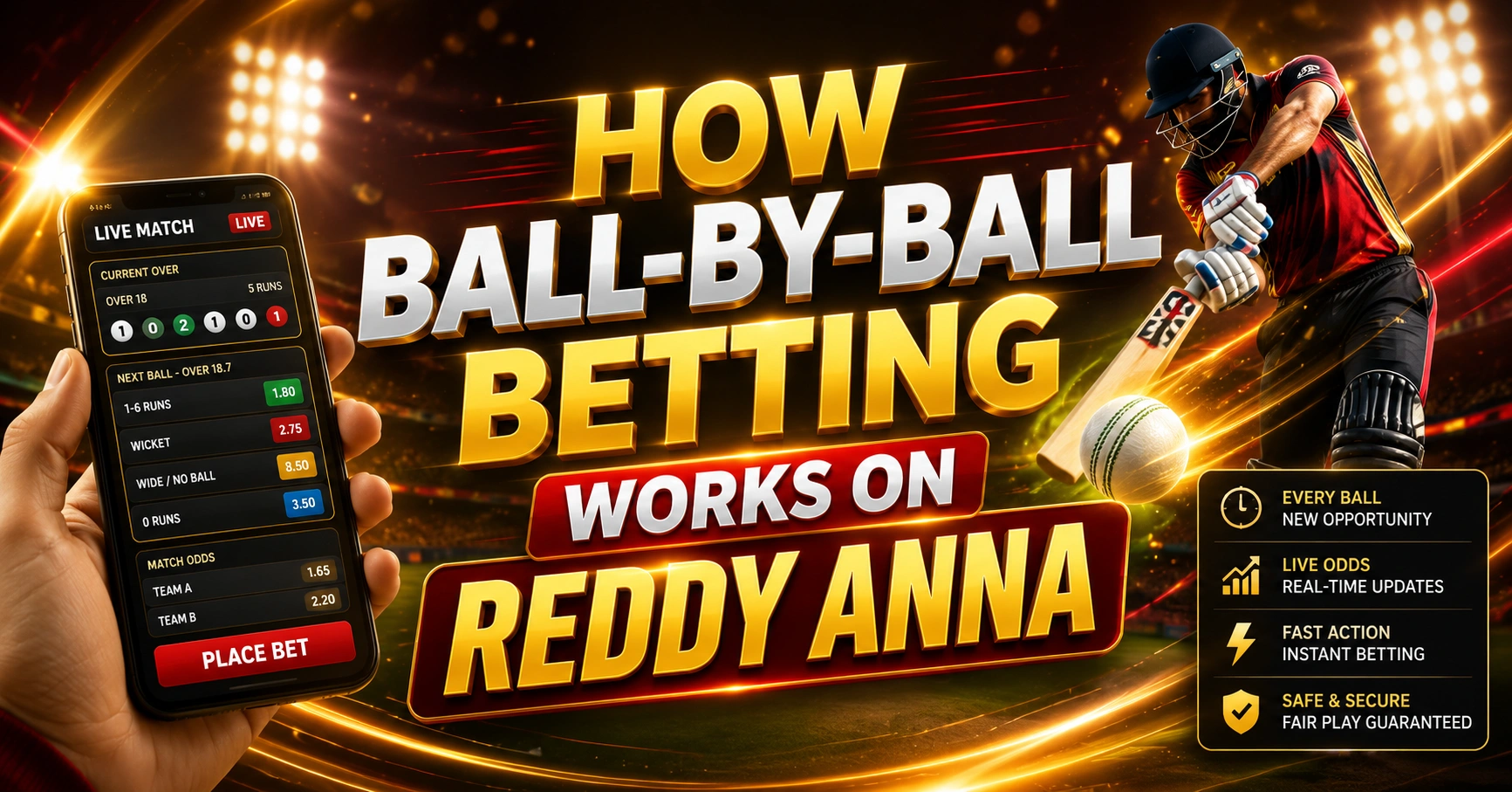 How Ball-by-Ball Betting Works on Reddy Anna