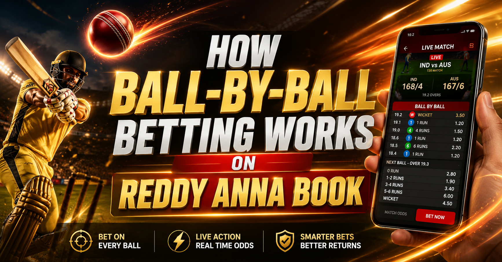 How Ball-by-Ball Betting Works on Reddy Anna Book