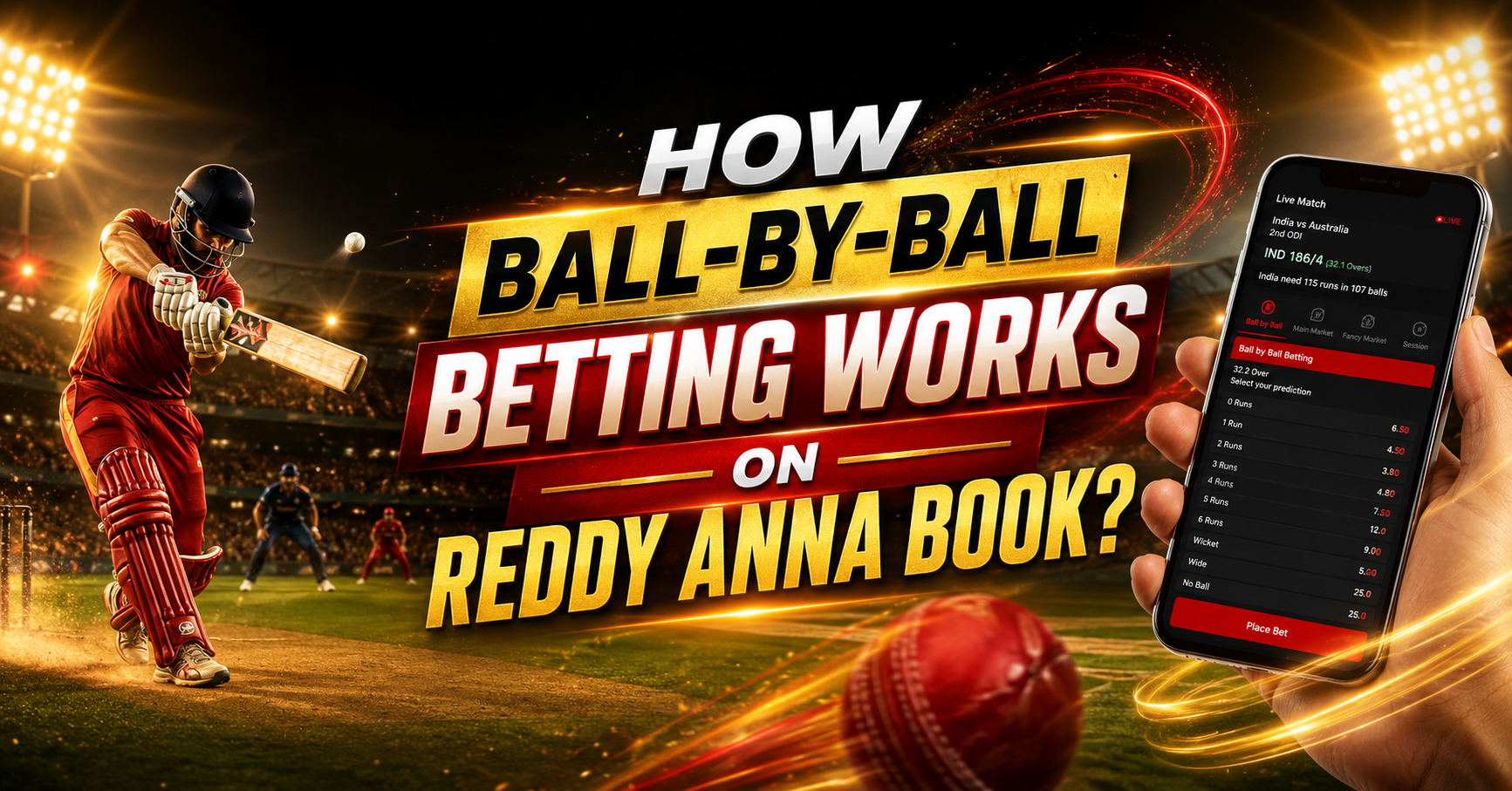 How Ball-by-Ball Betting Works on Reddy Anna Book?