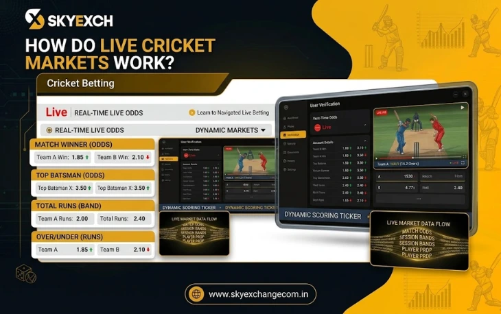 How Do Live Cricket Markets Work on Sky Exchange?