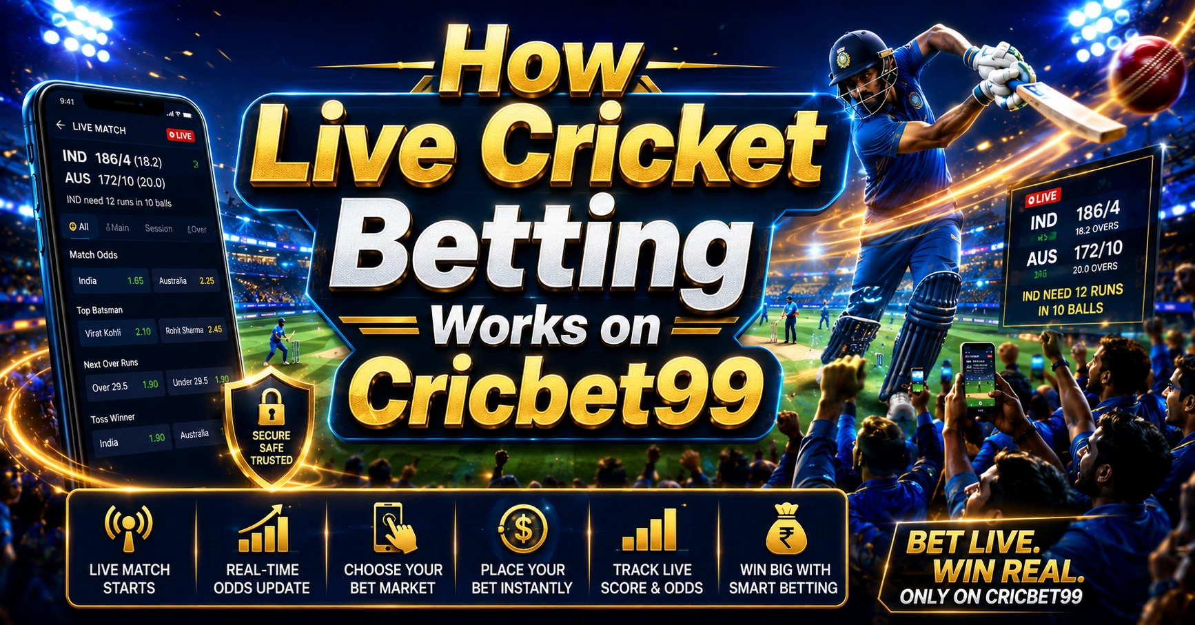 How Live Cricket Betting Works on Cricbet99