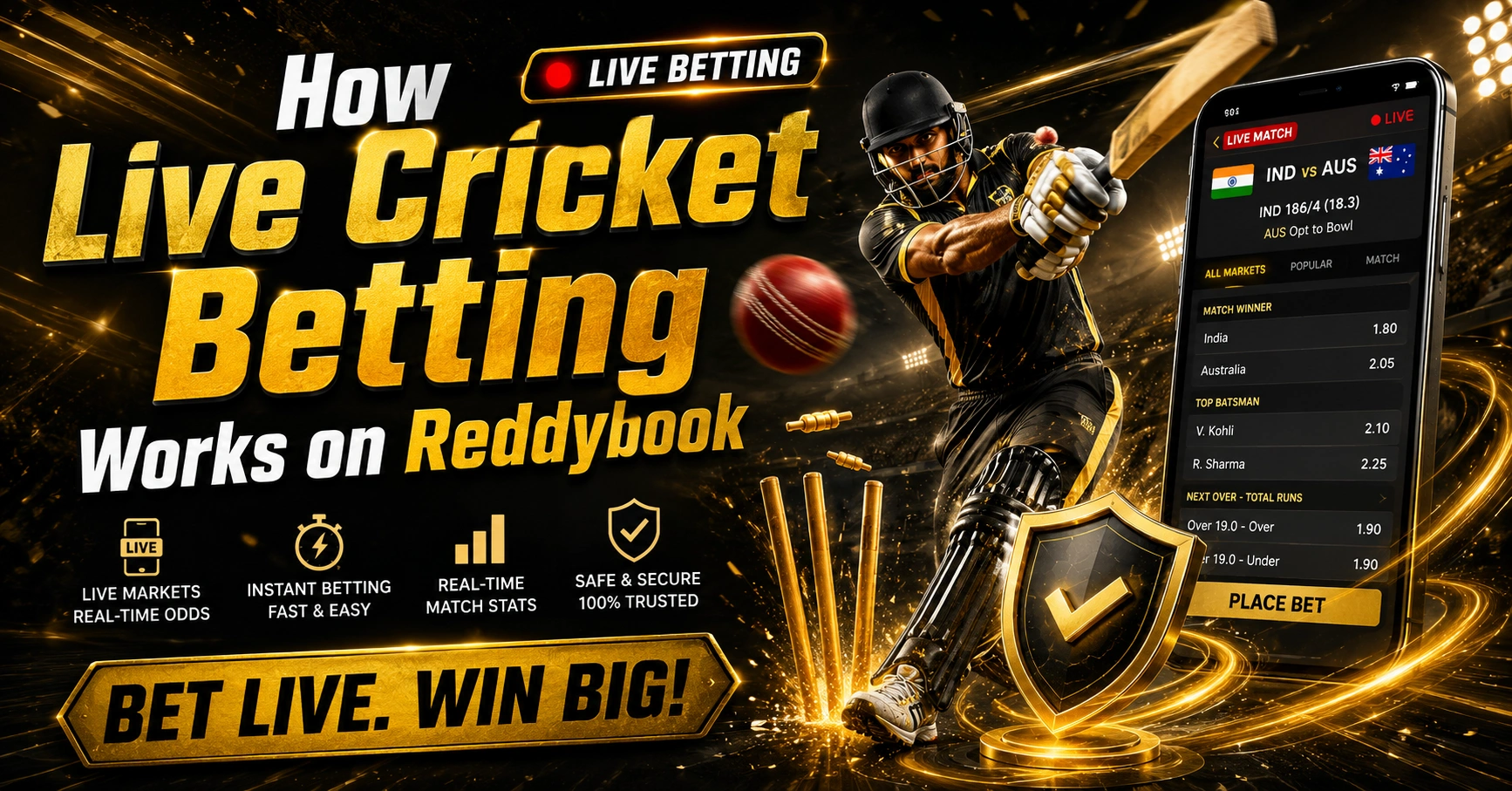 How Live Cricket Betting Works on Reddybook