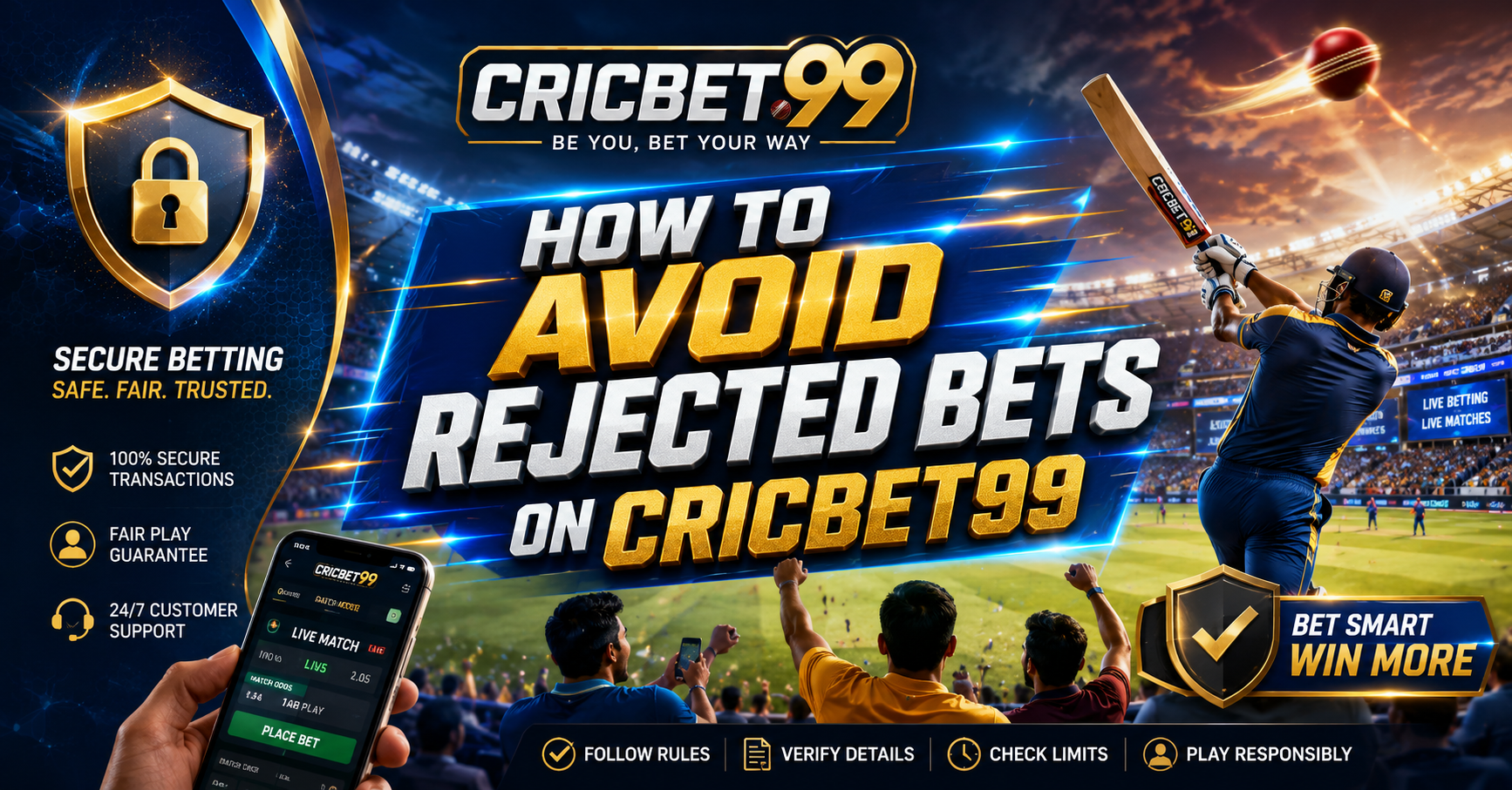 How to Avoid Rejected Bets on Cricbet99