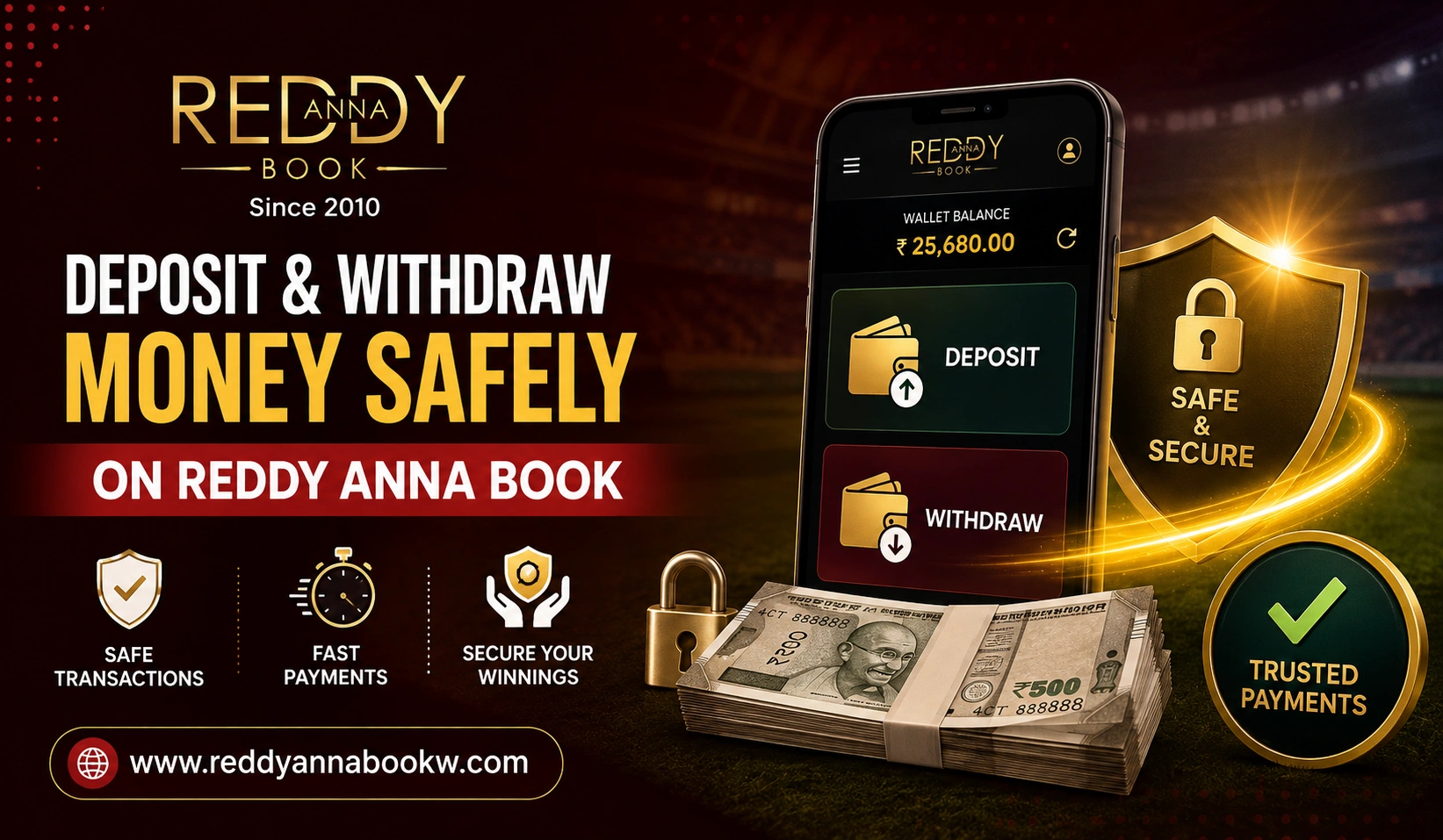 How to Deposit and Withdraw Money Safely on Reddy Anna Book