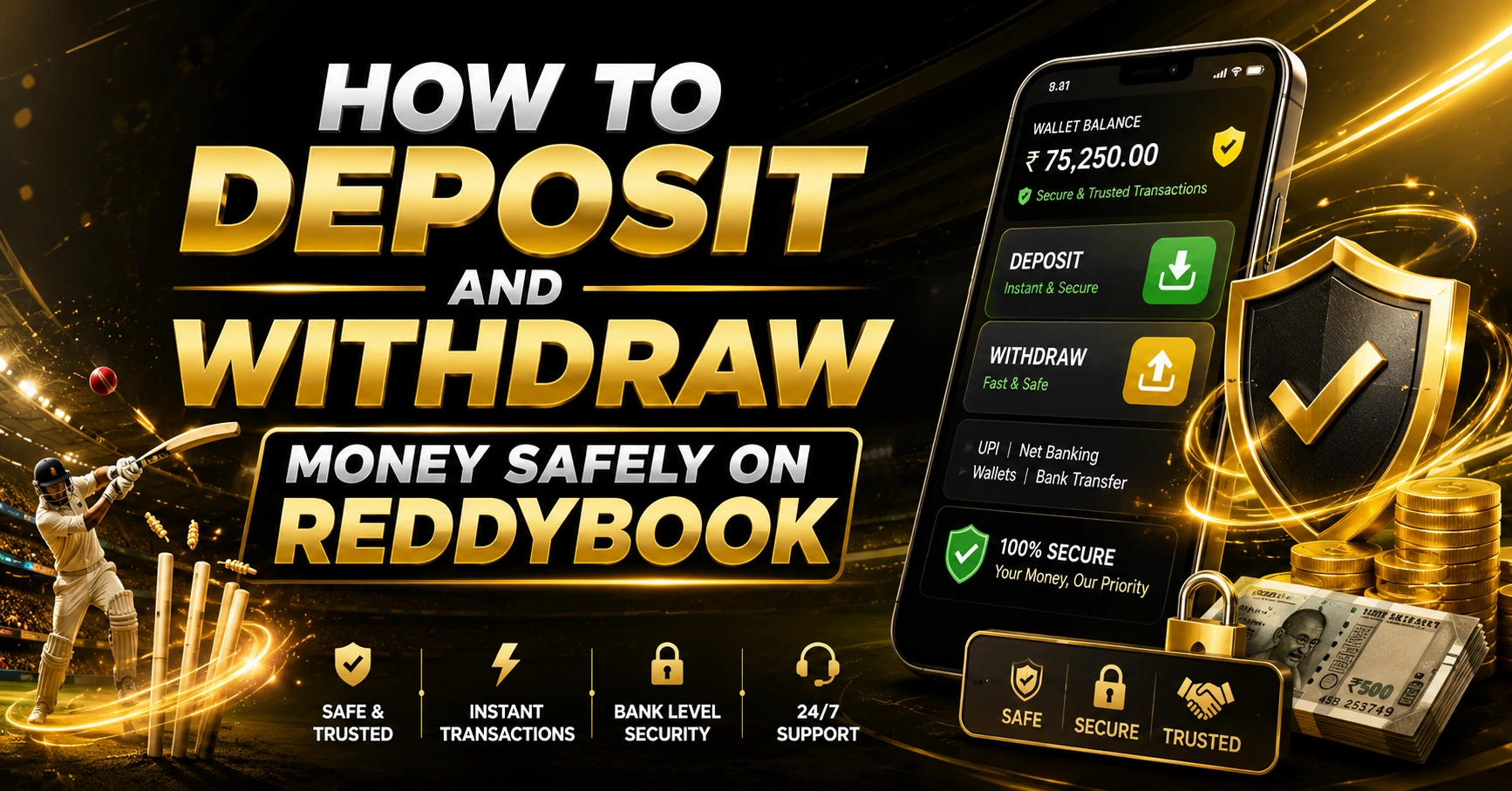 How to Deposit and Withdraw Money Safely on ReddyBook