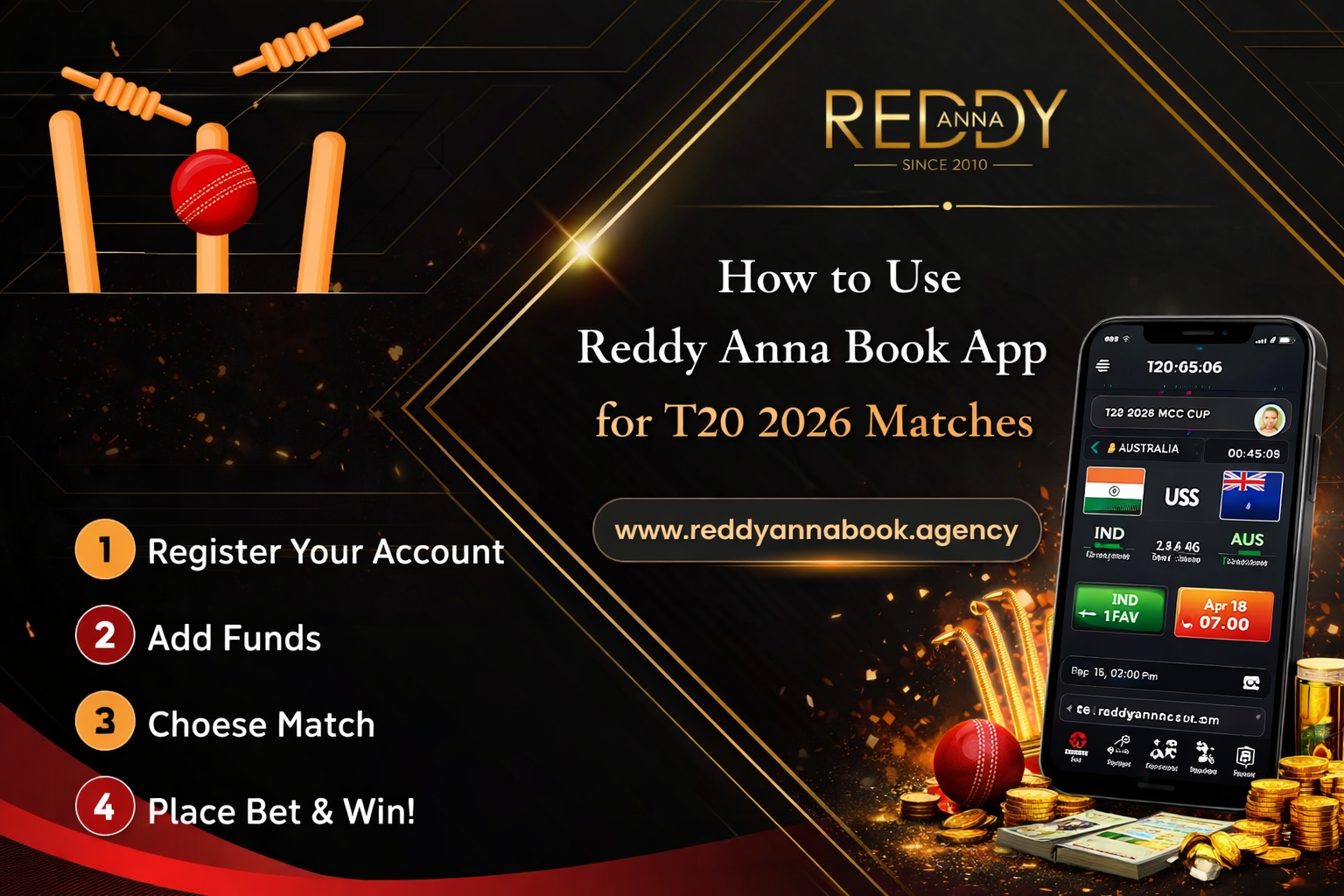 How to Use Reddy Anna Book App for T20 2026 Matches