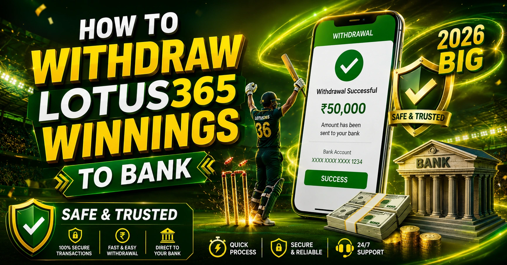 How to Withdraw Lotus365 Winnings to Bank