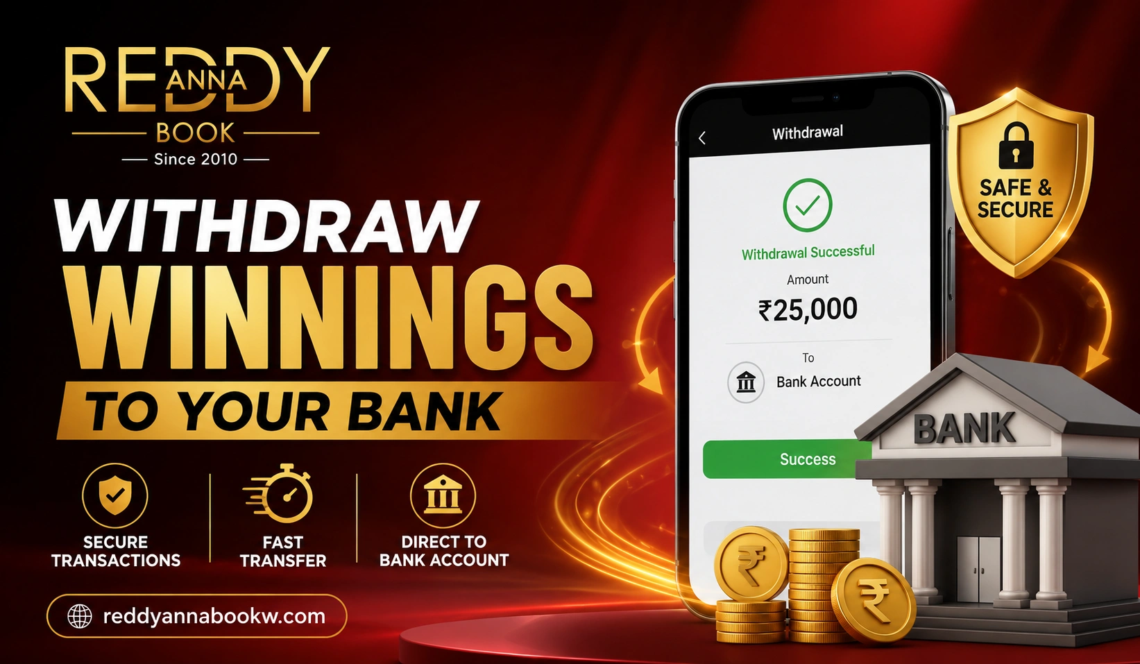 How to Withdraw Reddy Anna Book Winnings to Bank