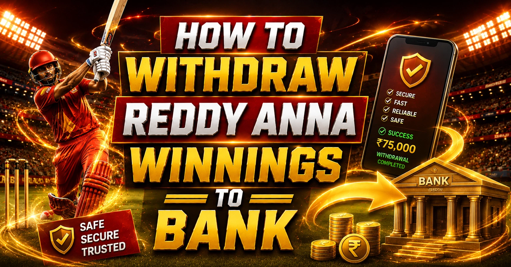 How to Withdraw Reddy Anna Winnings to Bank?