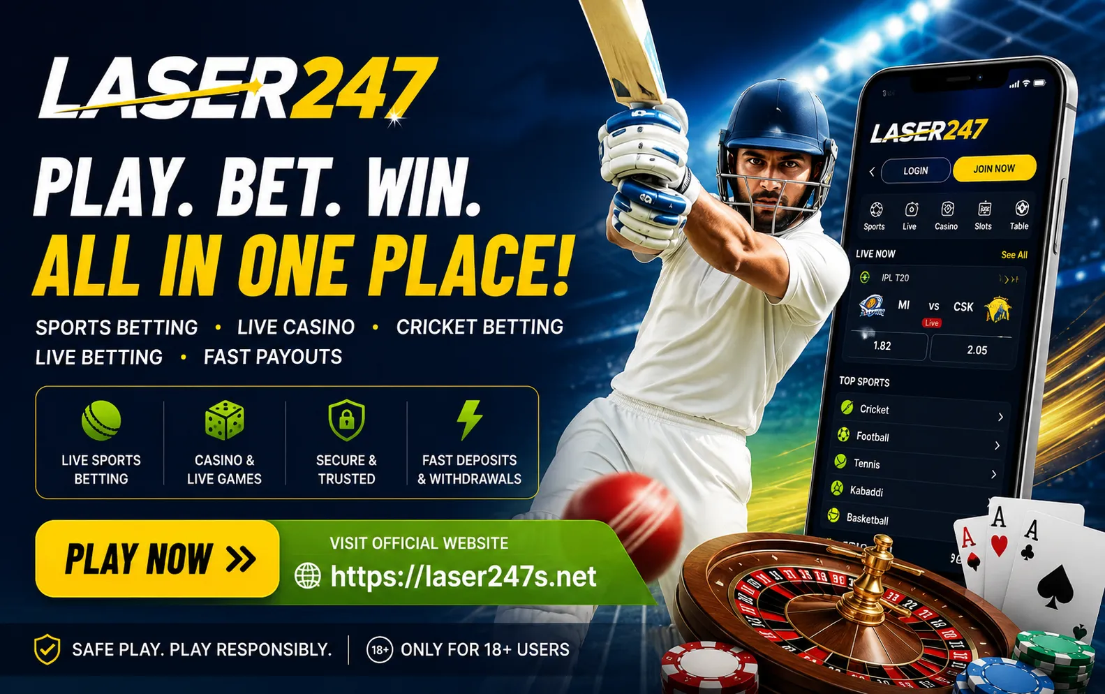 Laser247 – Trusted Online Betting Platform for Sports, Casino & Live Gaming