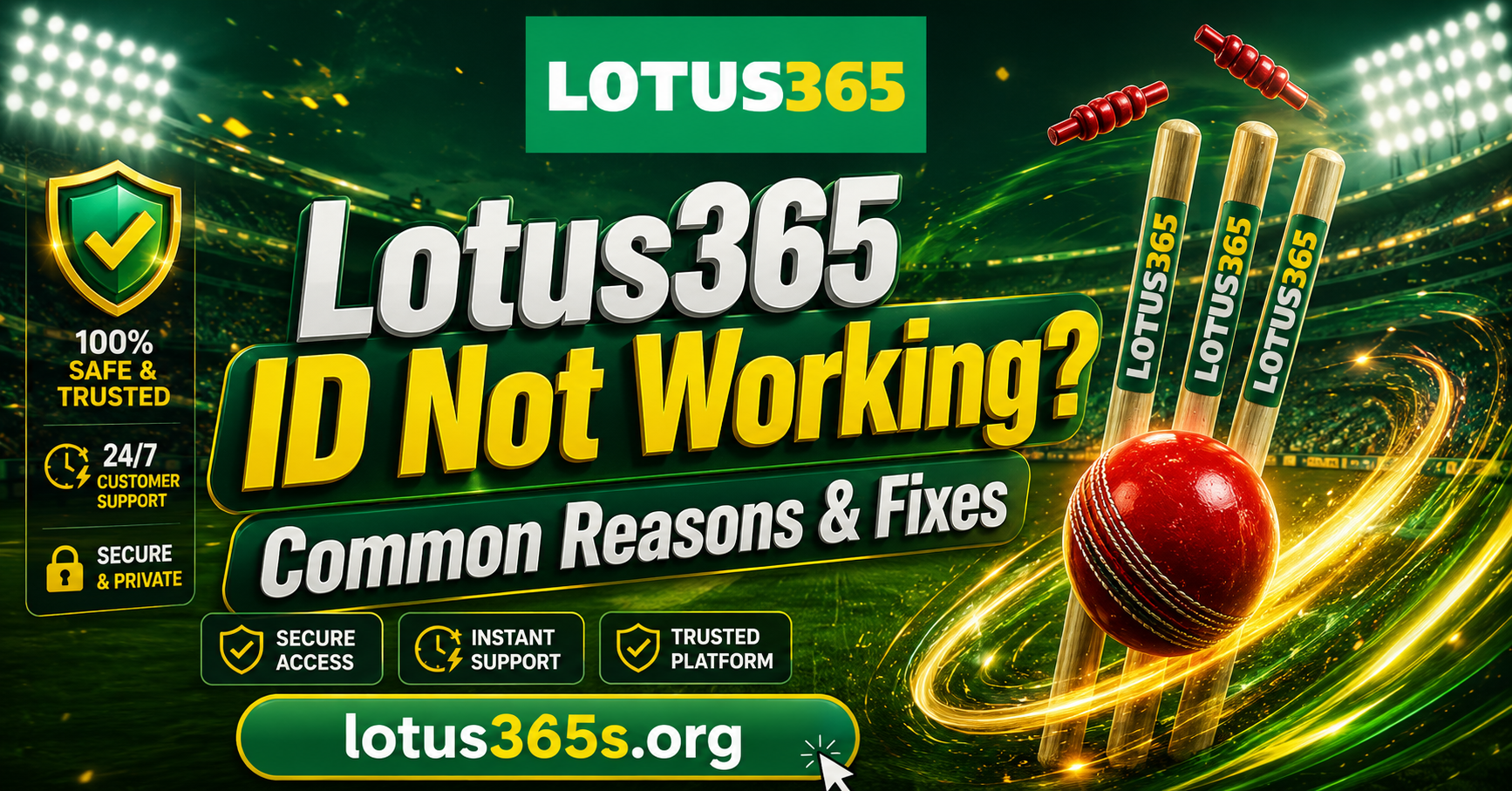 Lotus365 ID Not Working? Common Reasons & Fixes