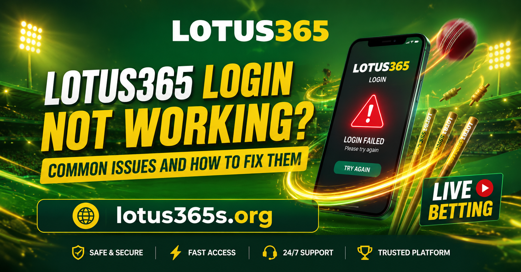 Lotus365 Login Not Working? Common Issues and How to Fix Them