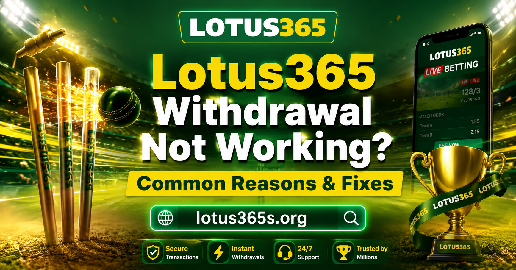 Lotus365 Withdrawal Not Working? Common Reasons & Fixes