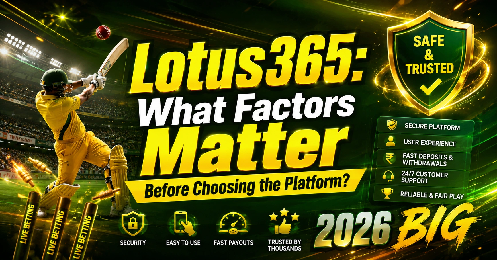 Lotus365: What Factors Matter Before Choosing the Platform?