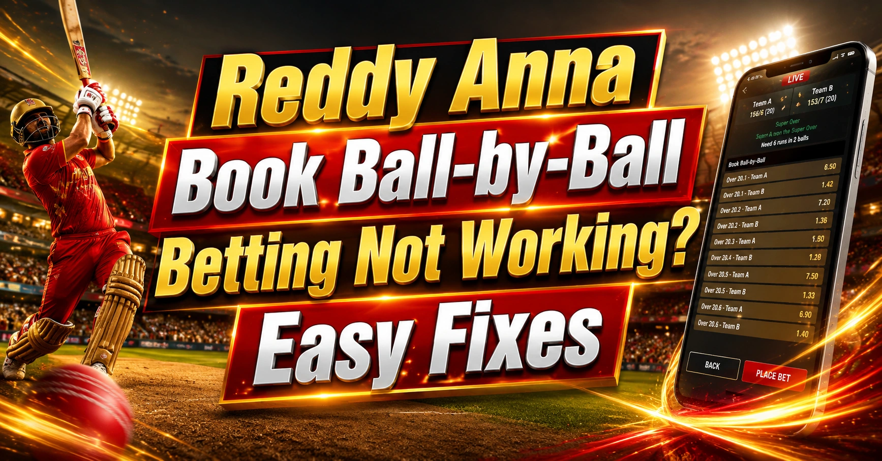 Reddy Anna Book Ball-by-Ball Betting Not Working? Easy Fixes