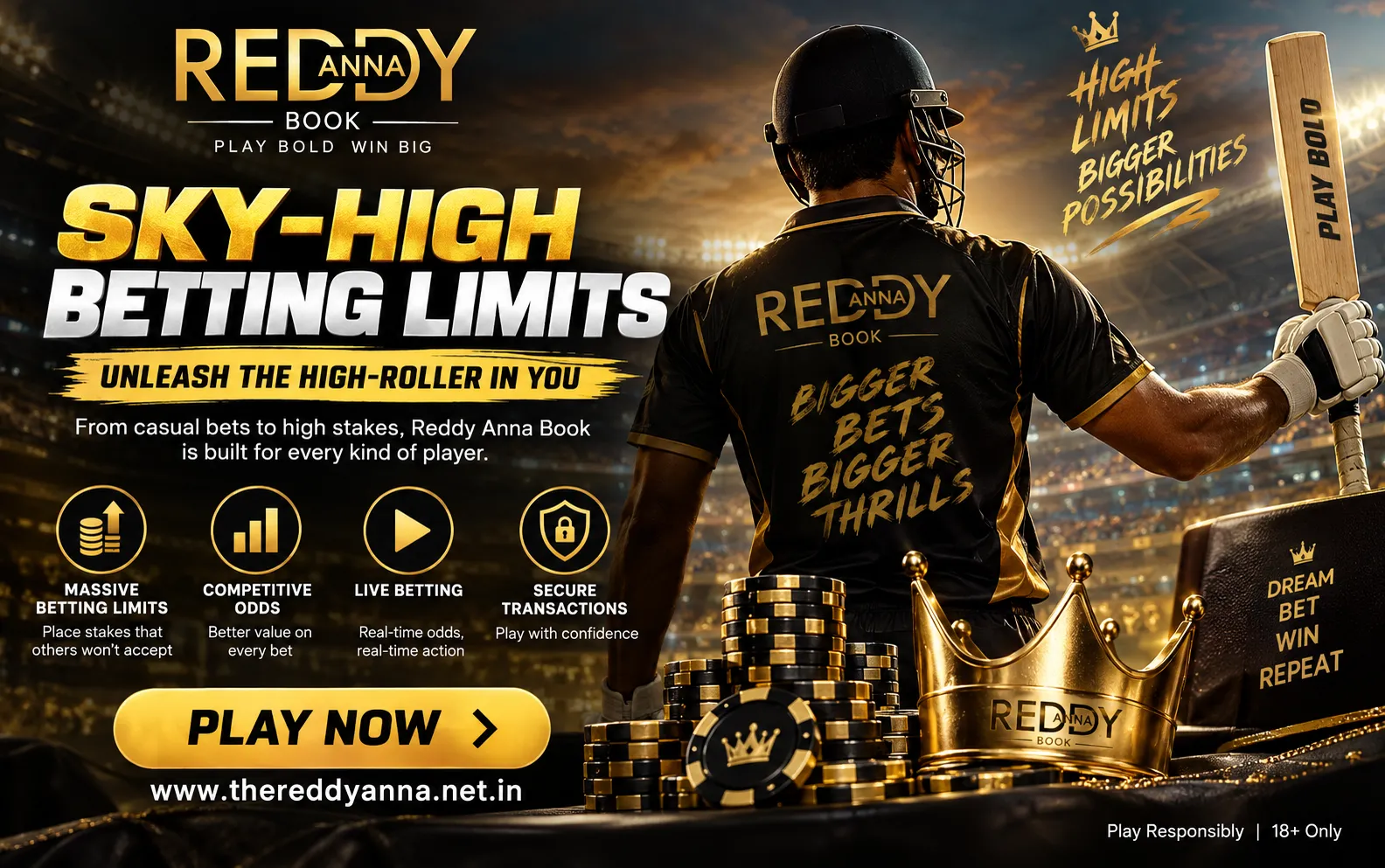 Reddy Anna Book Highlights Flexible Betting Limits for High-Stakes Players