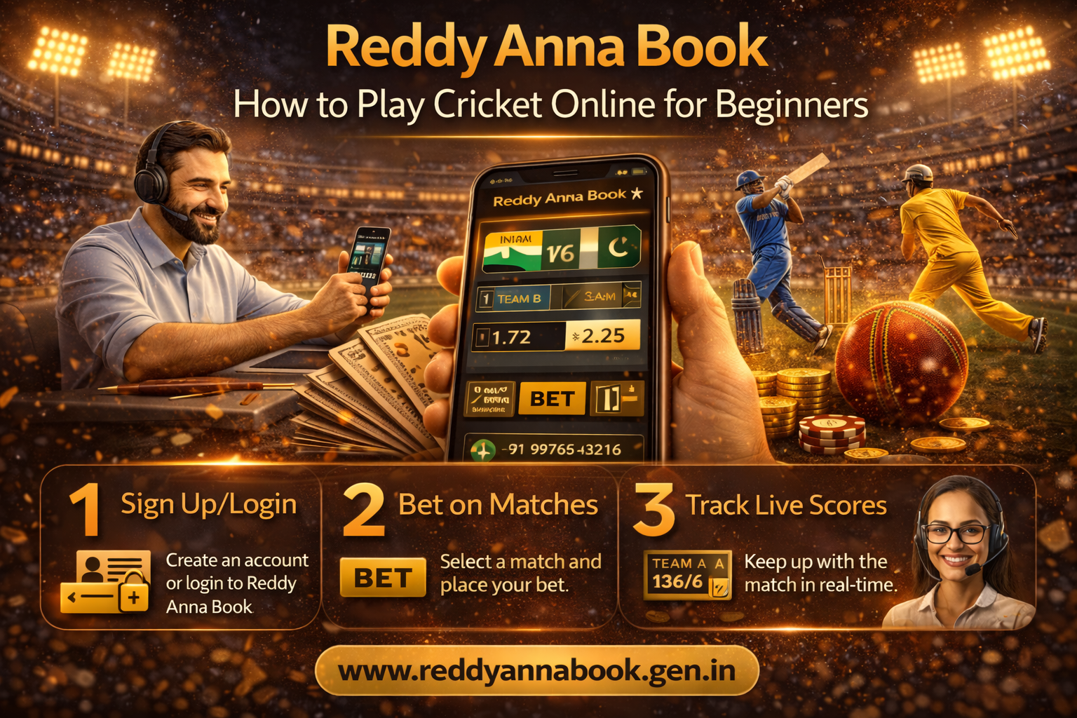 Reddy Anna Book: How to Play Cricket Online for Beginners