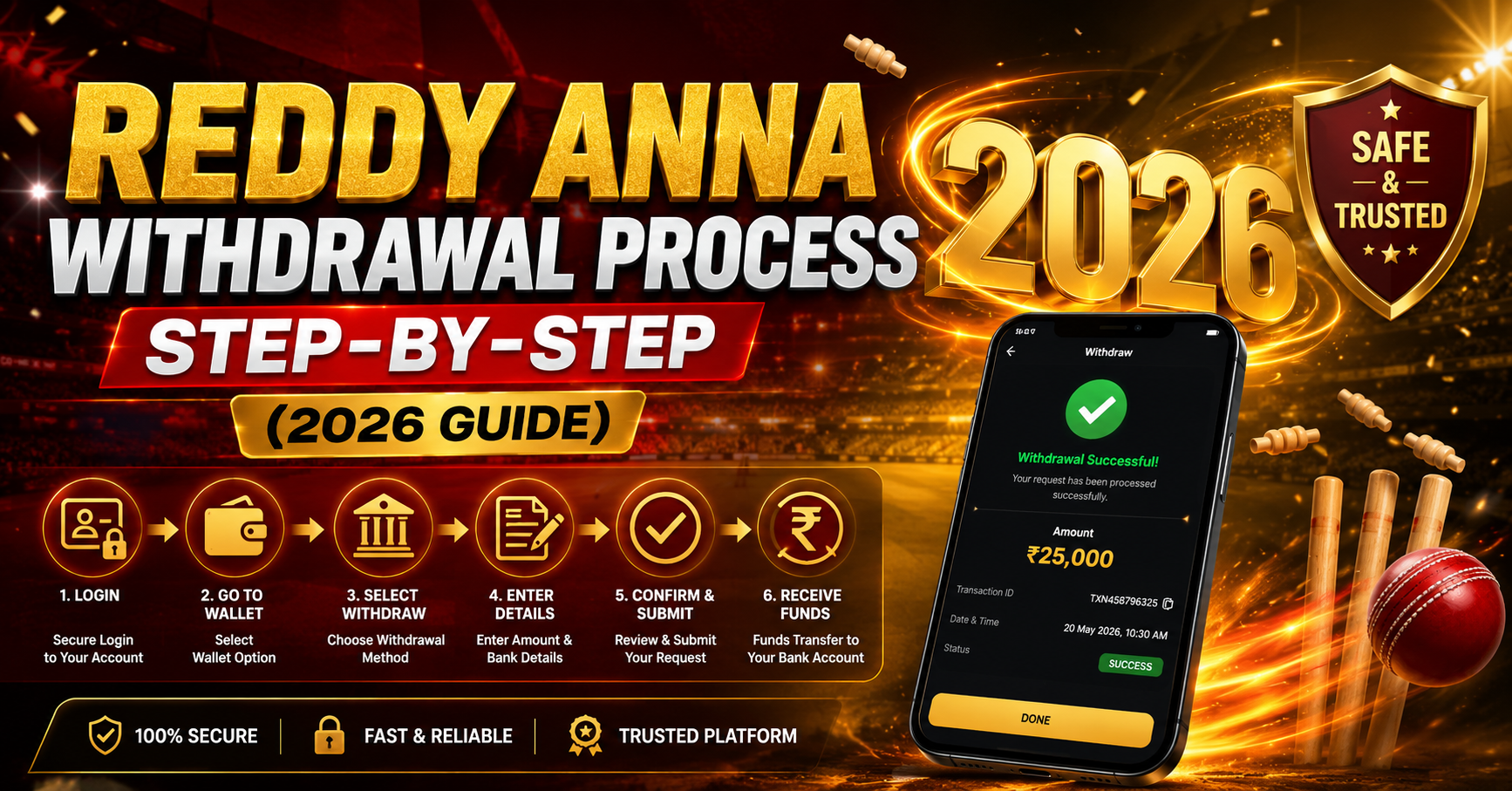 Reddy Anna Withdrawal Process Step-by-Step