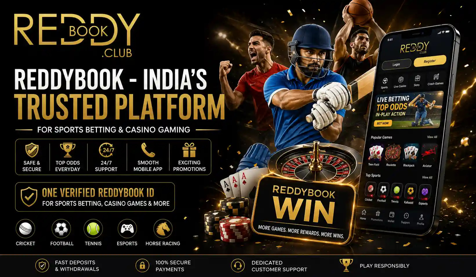 Reddybook - India's Trusted Platform for Sports Betting and Casino Gaming