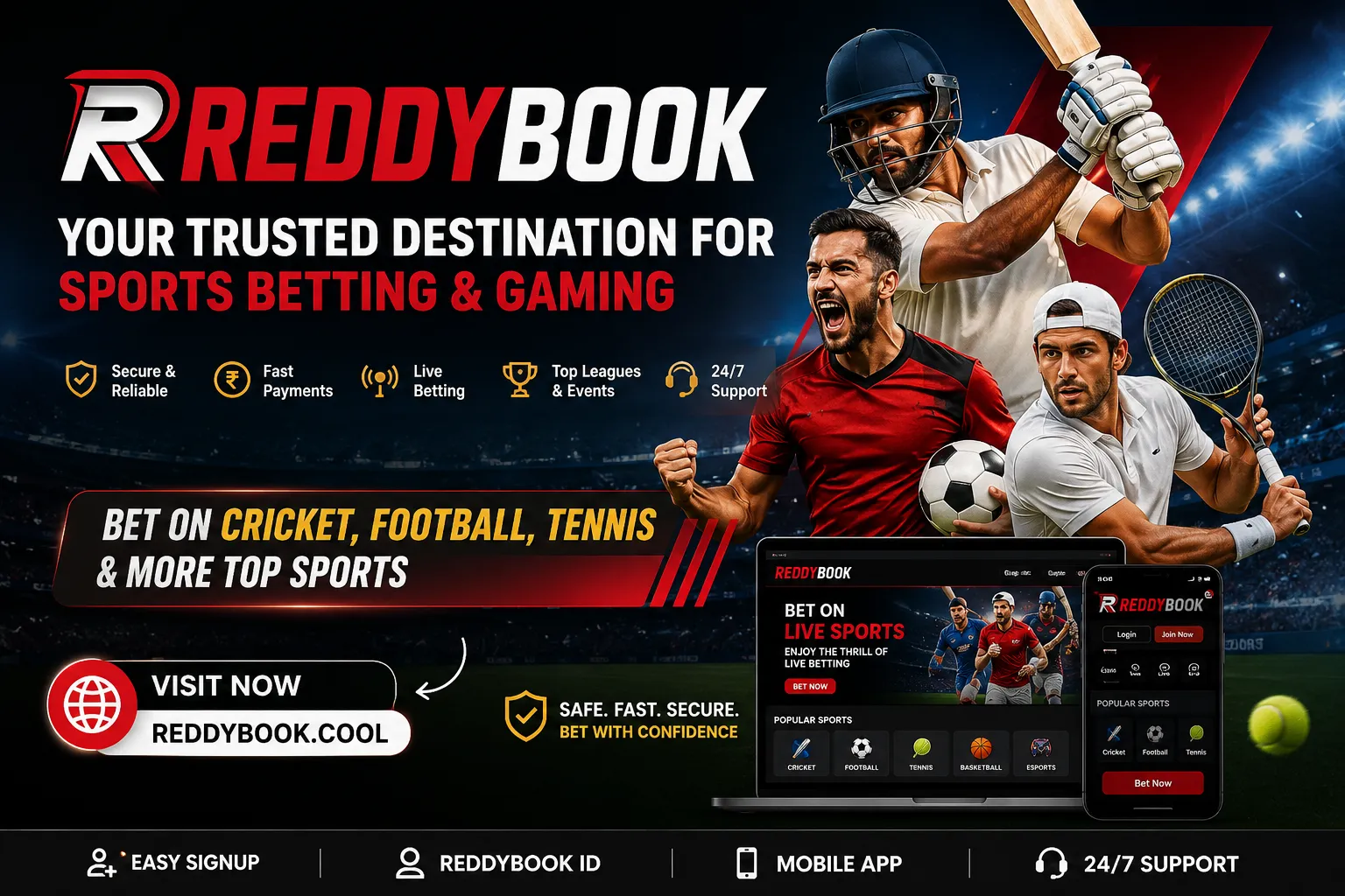 ReddyBook – Your Trusted Destination for Online Sports Betting and Gaming