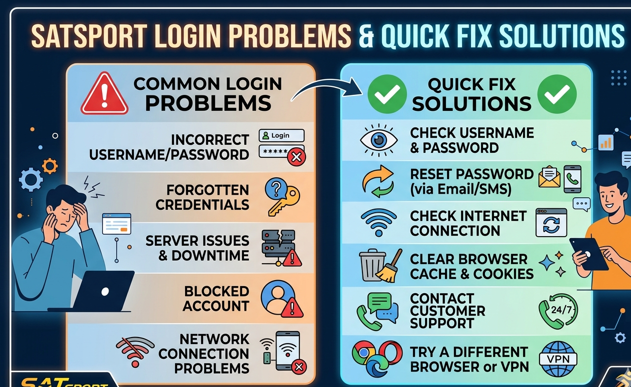 SatSport Login Problems and Quick Fix Solutions (2026 Guide)