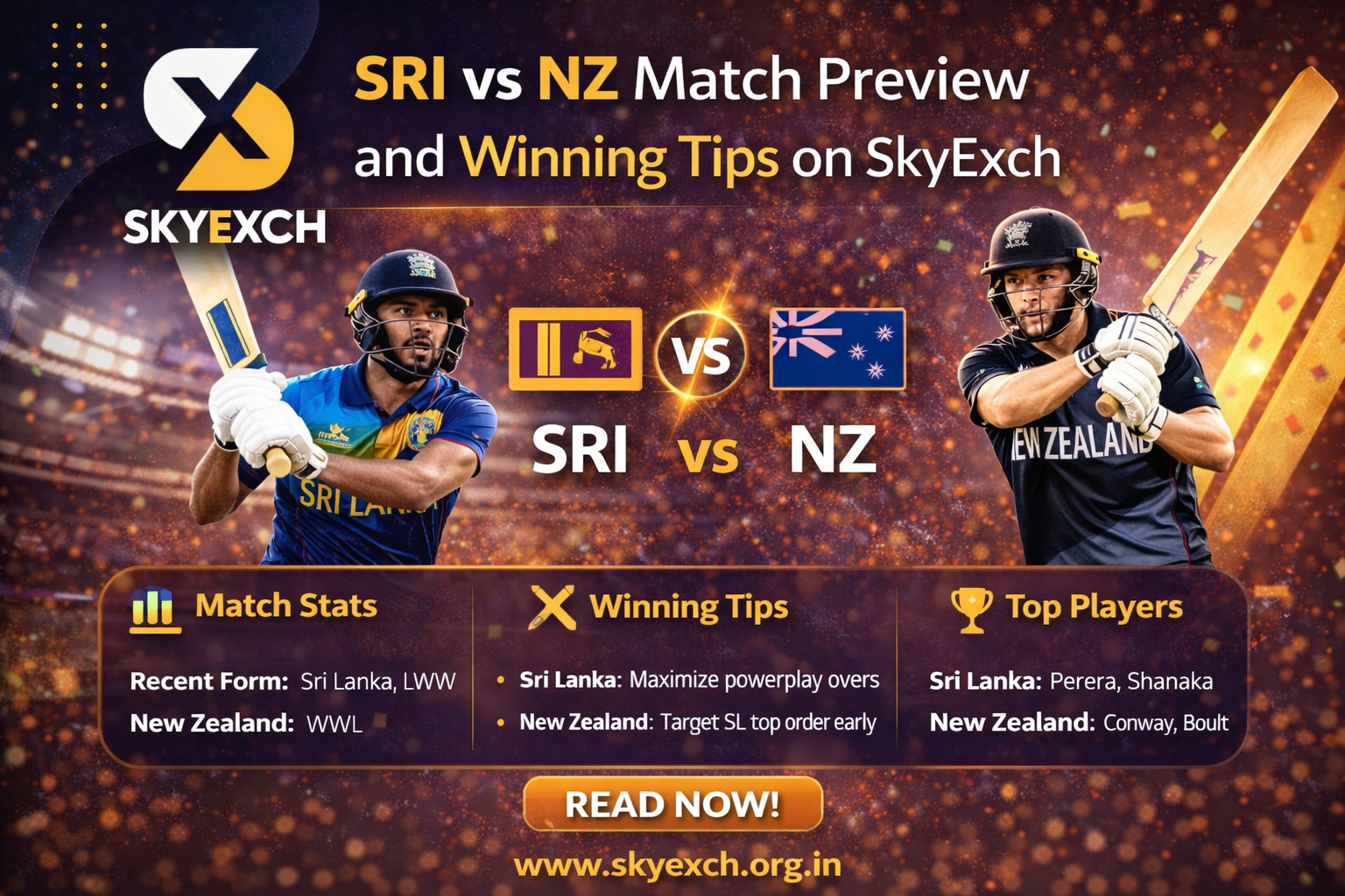 SRI vs NZ Match Preview and Winning Tips on Skyexch