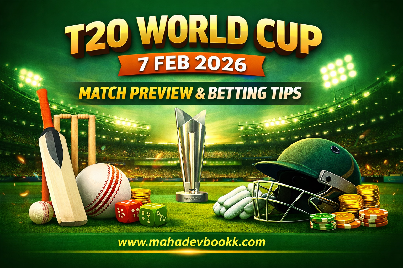 T20 World Cup 7 Feb 2026 Match Preview & Betting Tips on Mahadev Book