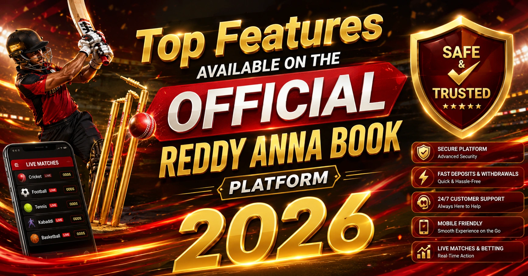 Top Features Available on the Official Reddy Anna Book Platform