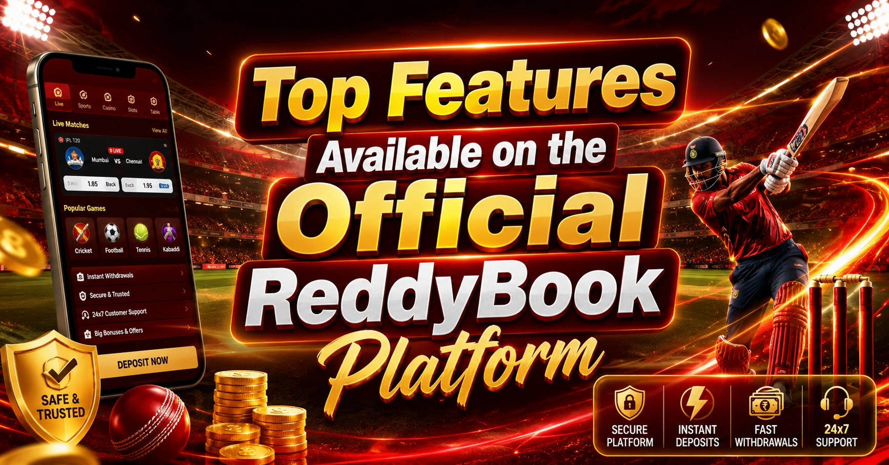 Top Features Available on the Official ReddyBook Platform