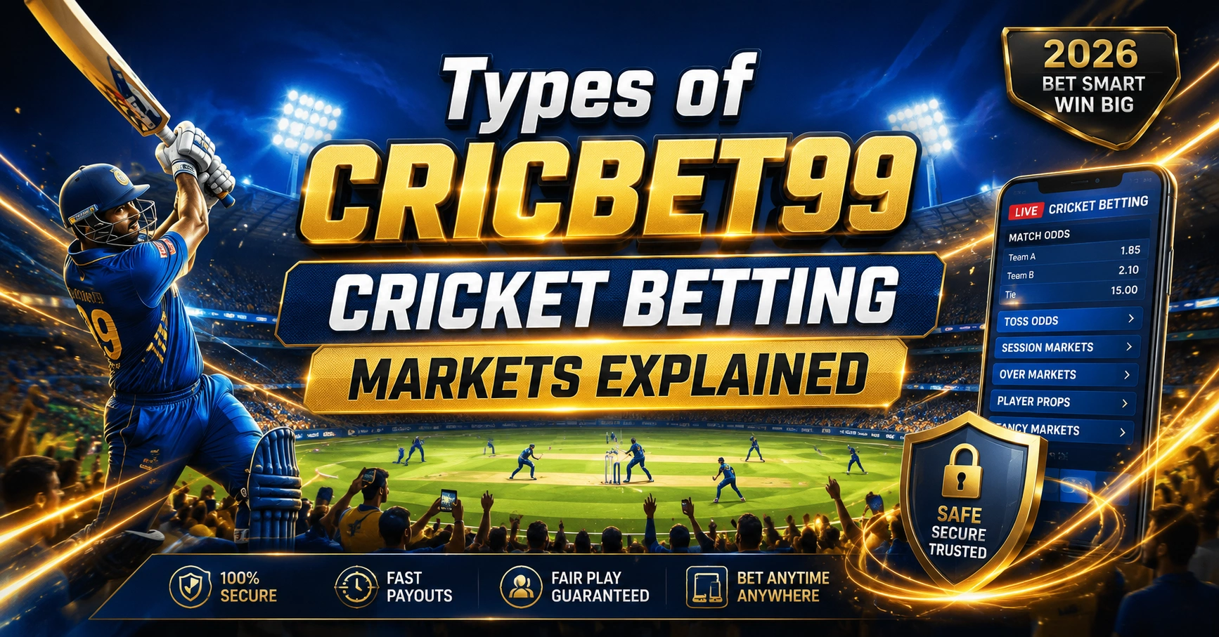 Types of Cricbet99 Cricket Betting Markets Explained