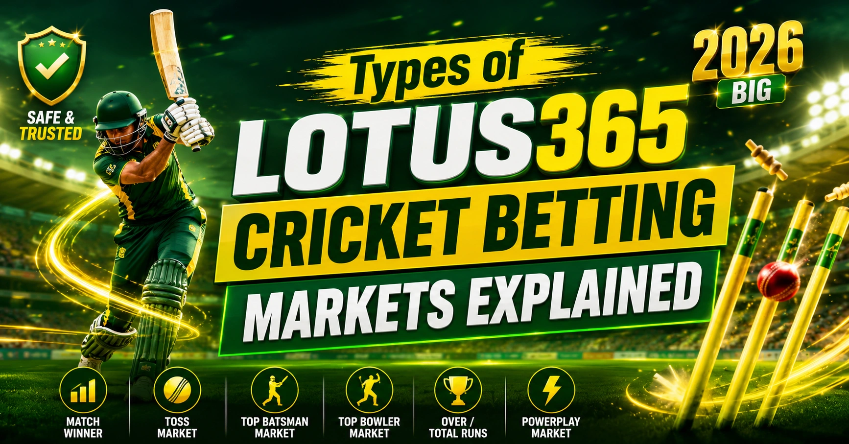 Types of Lotus365 Cricket Betting Markets Explained