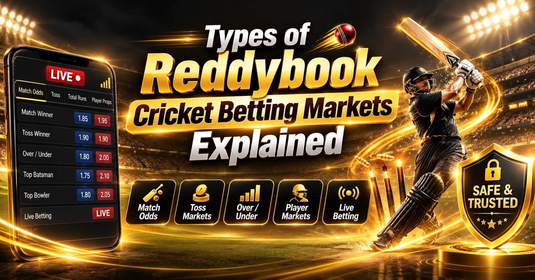 Types of ReddyBook Cricket Betting Markets Explained