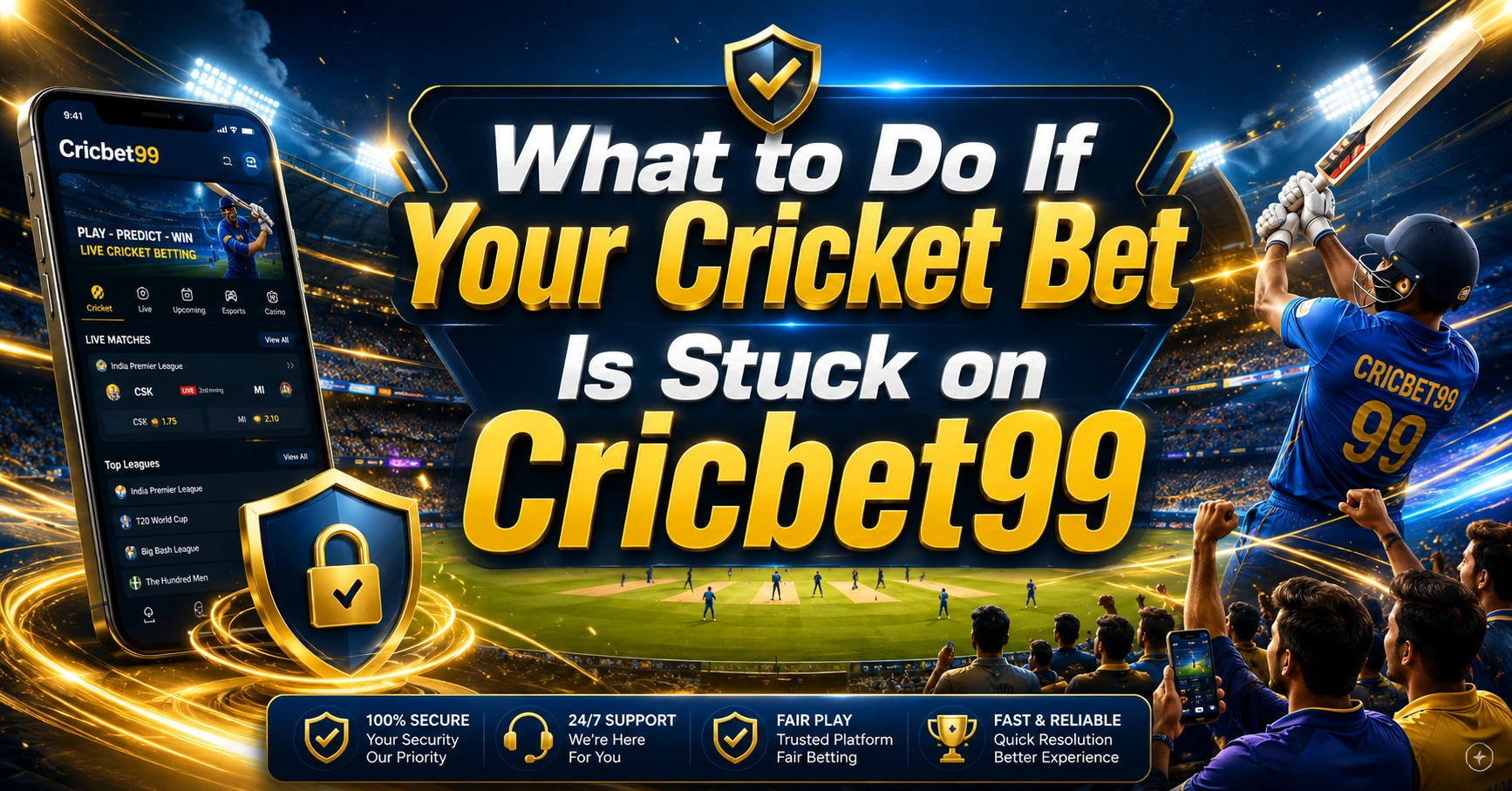 What to Do If Your Cricket Bet Is Stuck on Cricbet99
