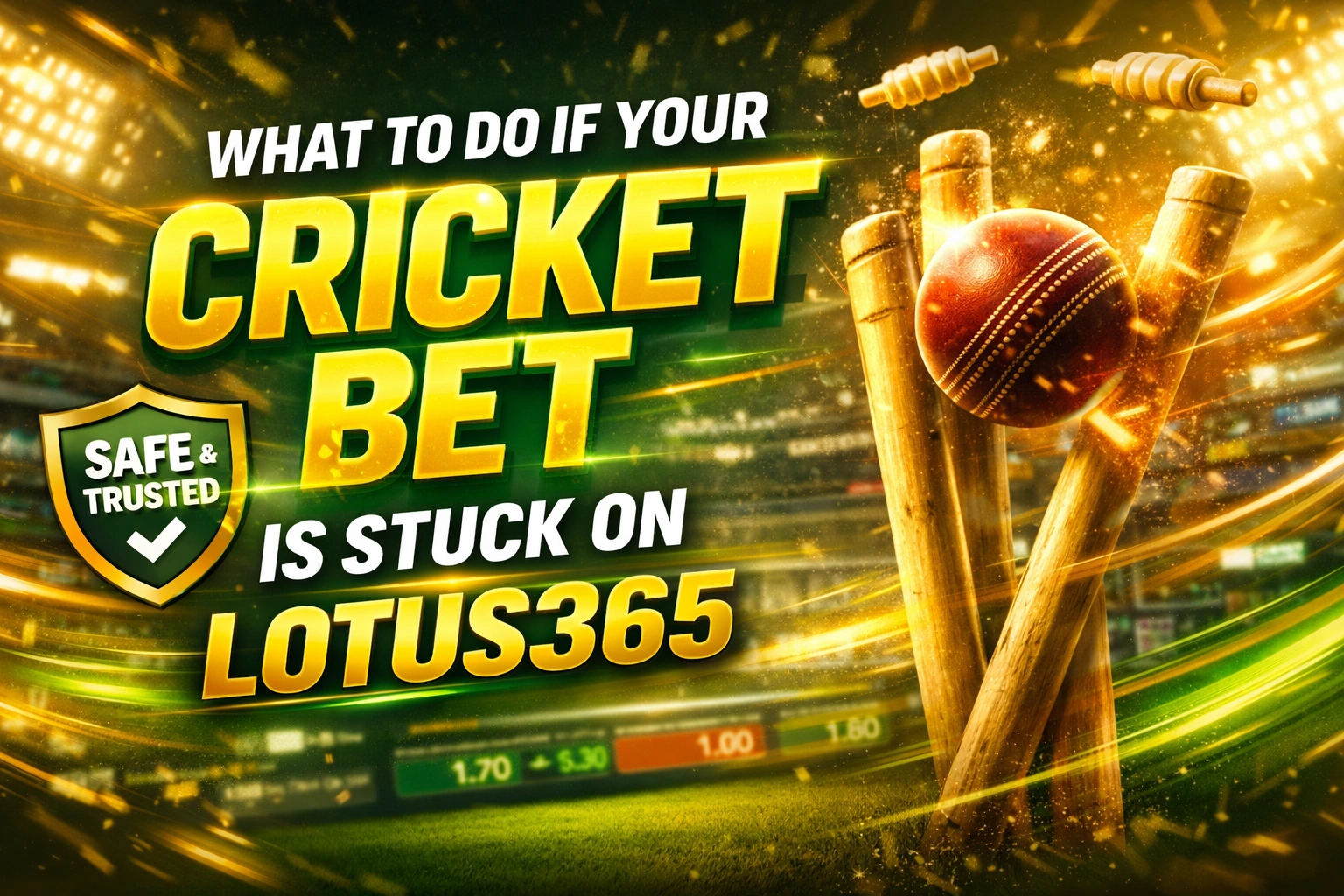 What to Do If Your Cricket Bet Is Stuck on Lotus365