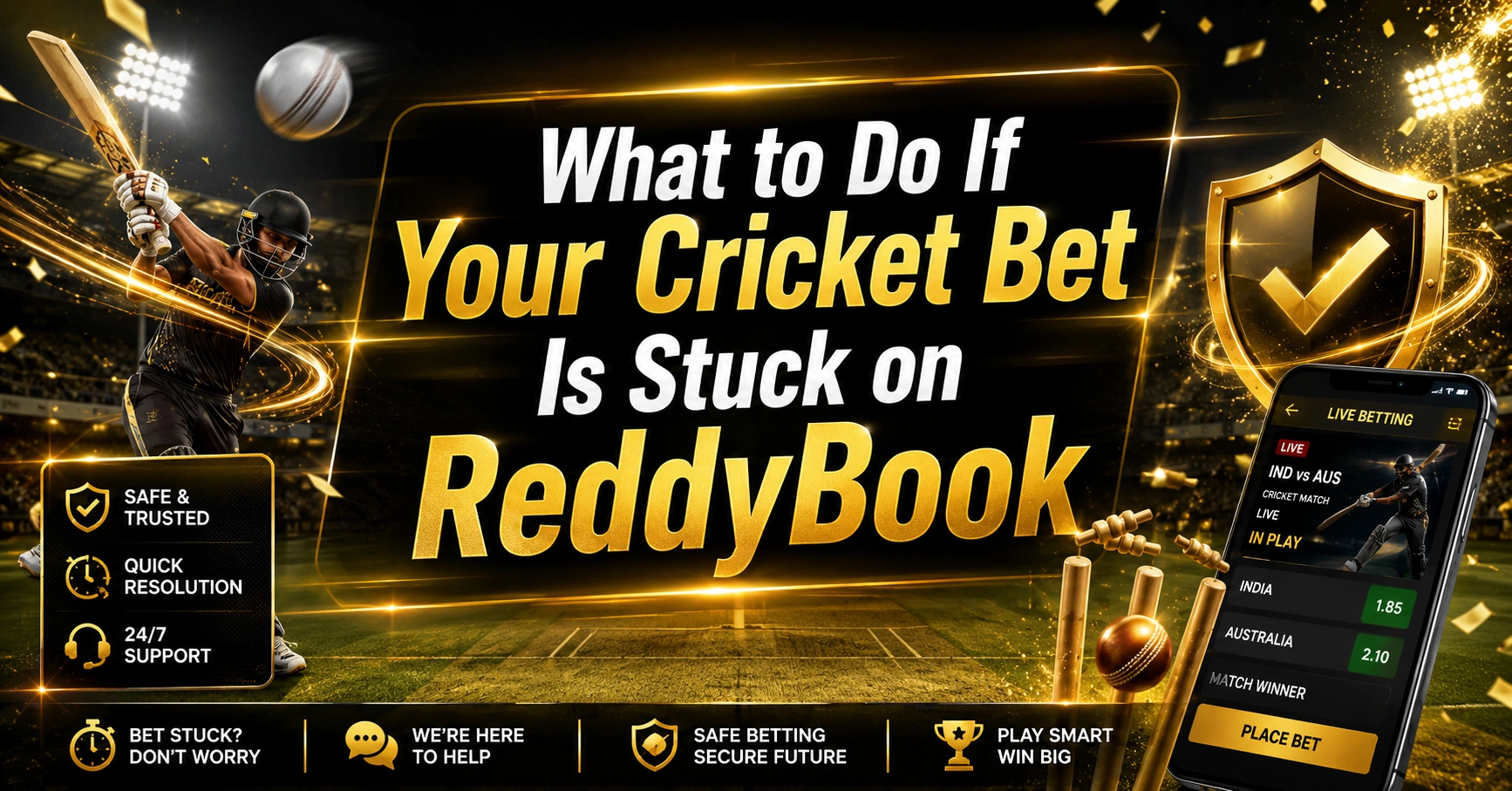 What to Do If Your Cricket Bet Is Stuck on ReddyBook